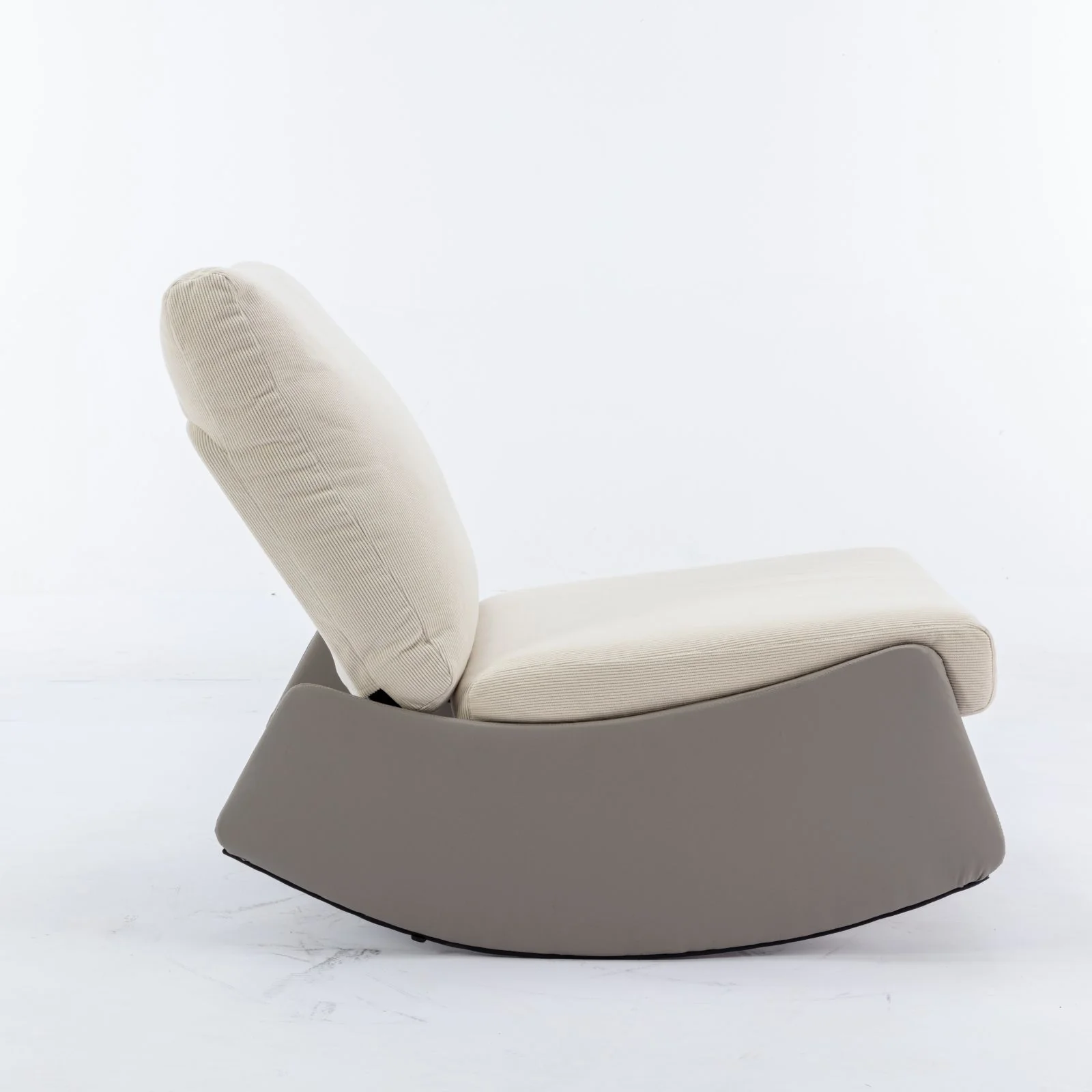 Modern Rocking Chair Recliner, Comfy Rocker Nursery Chair With Footrest, Accent Reading Chair, Upholstered Lounge Chair For Relaxing, Resting, Soft Padded Rocker For Indoor Living Room Bedroom - Image 3