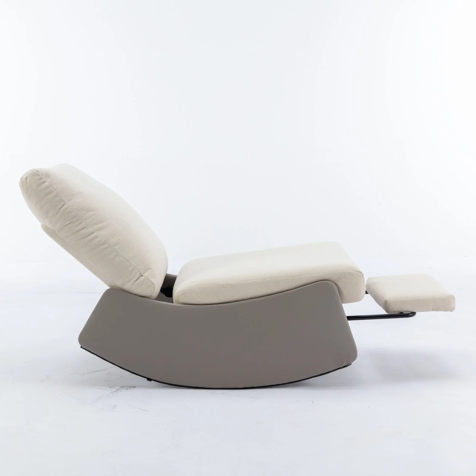 Modern Rocking Chair Recliner, Comfy Rocker Nursery Chair With Footrest, Accent Reading Chair, Upholstered Lounge Chair For Relaxing, Resting, Soft Padded Rocker For Indoor Living Room Bedroom - Image 9
