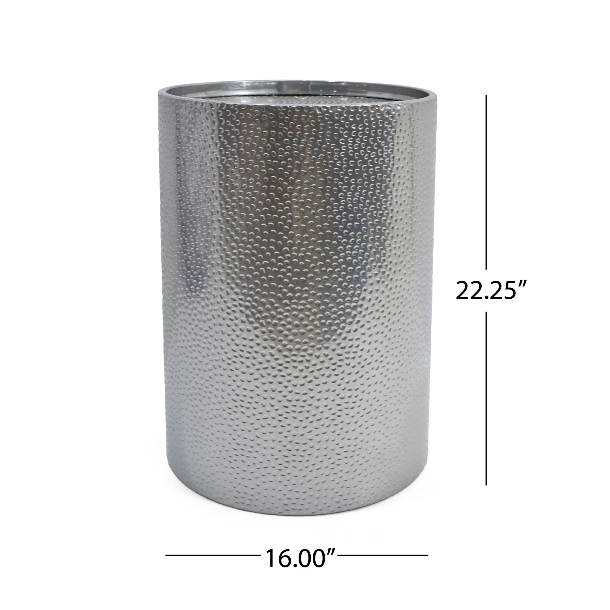 Modern Round Accent Table With Hammered Surface - Image 21