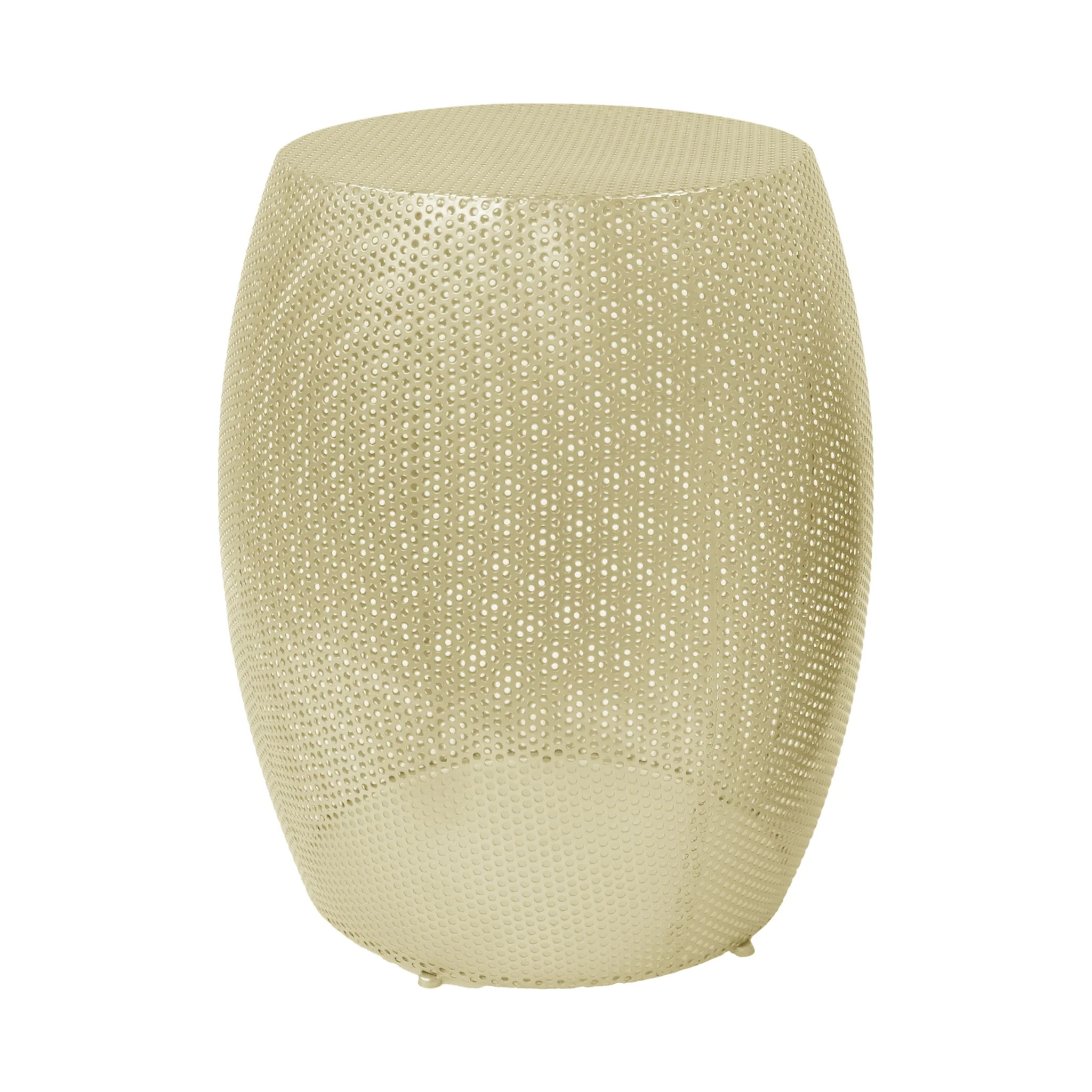 Modern Round Metal Hollow Side Table Set With Openwork Design - Gold - Image 8