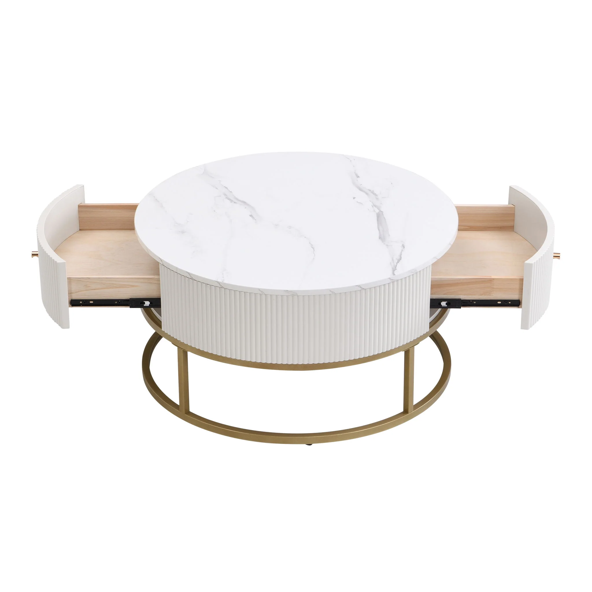 Modern Round Table With Drawers - Image 7