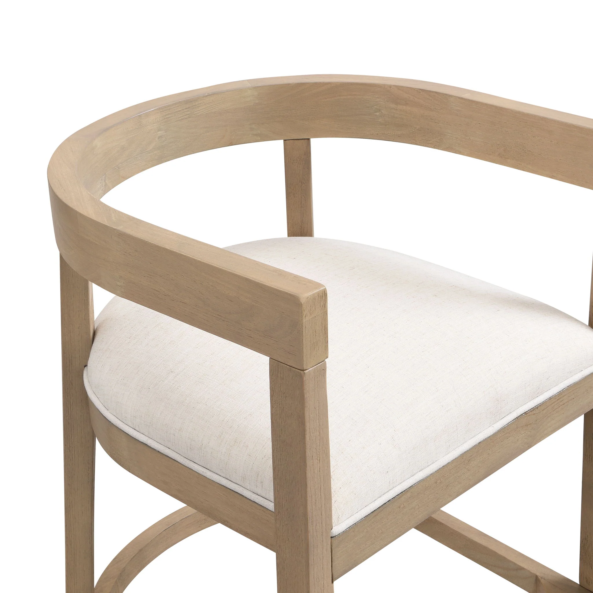 Modern Rubberwood Counter Stool Set With Upholstered Seats - Image 13