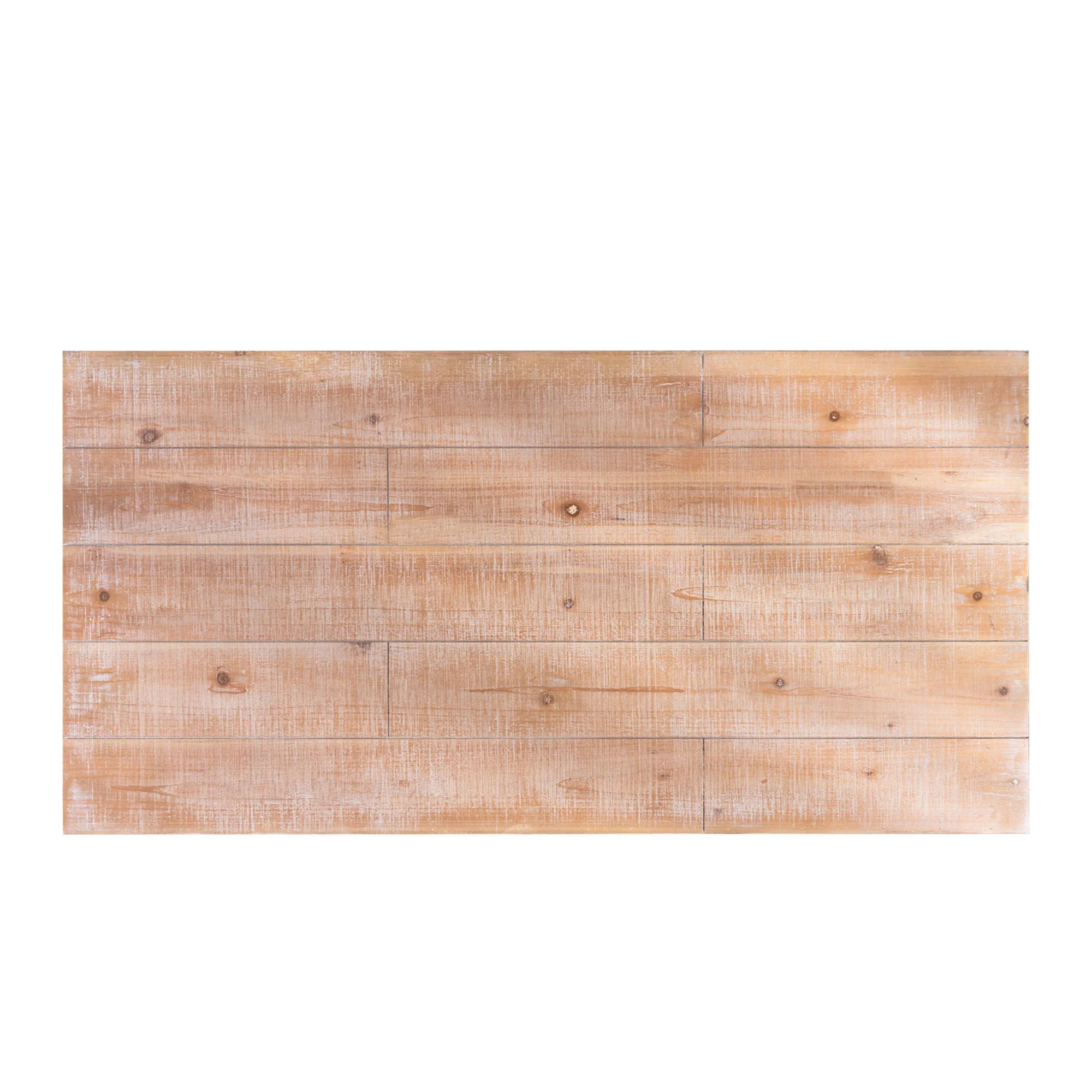 Modern Rustic Coffee Table, Rectangular Center Table For Living Room - Natural Wood Wash / Rustic - Image 4