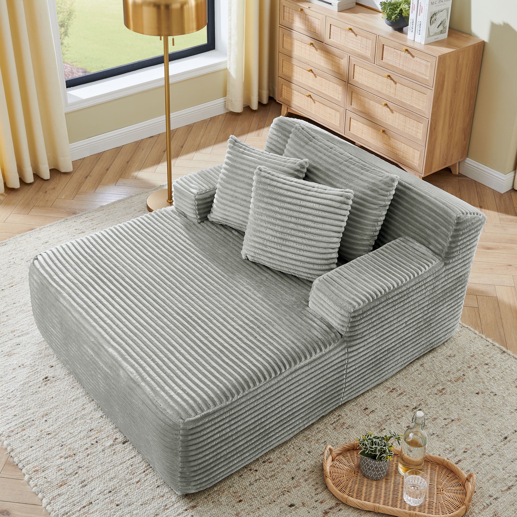 Modern Single Lazy Sofa Lounge Chair With High Density Foam - Image 3