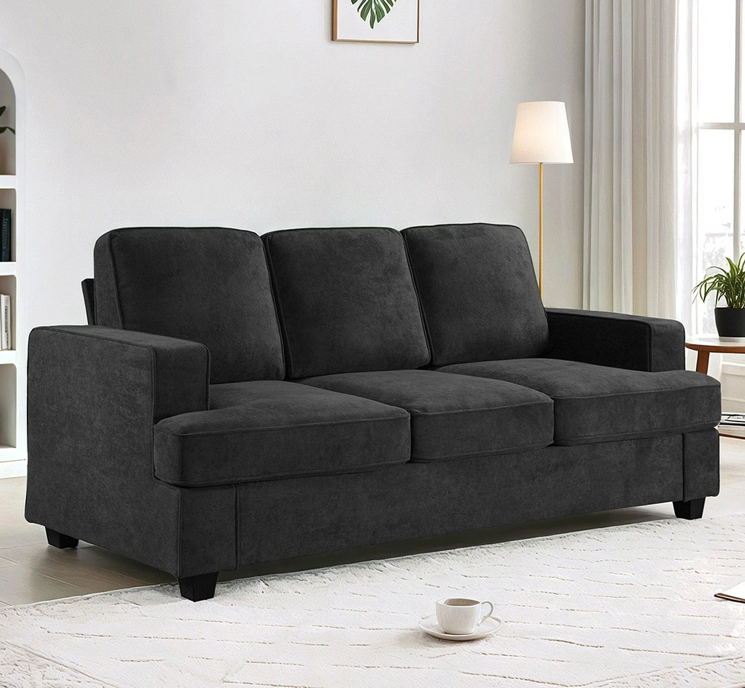 Modern Sofa, Comfortable 3 Seater Couch With Deep Seating, Loose Back Cushions, Wide Arms - Image 15