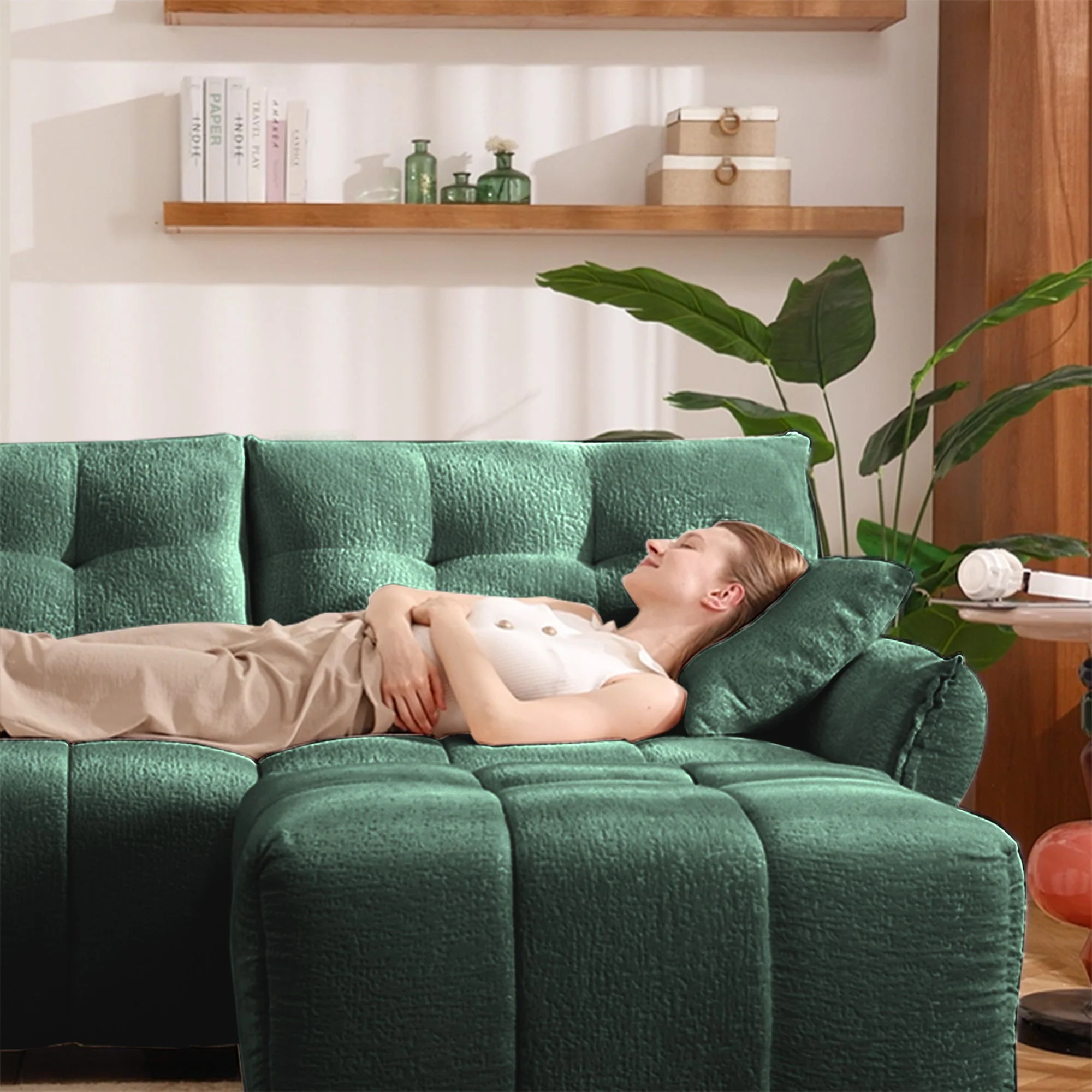 Modern Sofa & Pillows, Textured Cover, High Rebound Cushions - Image 50