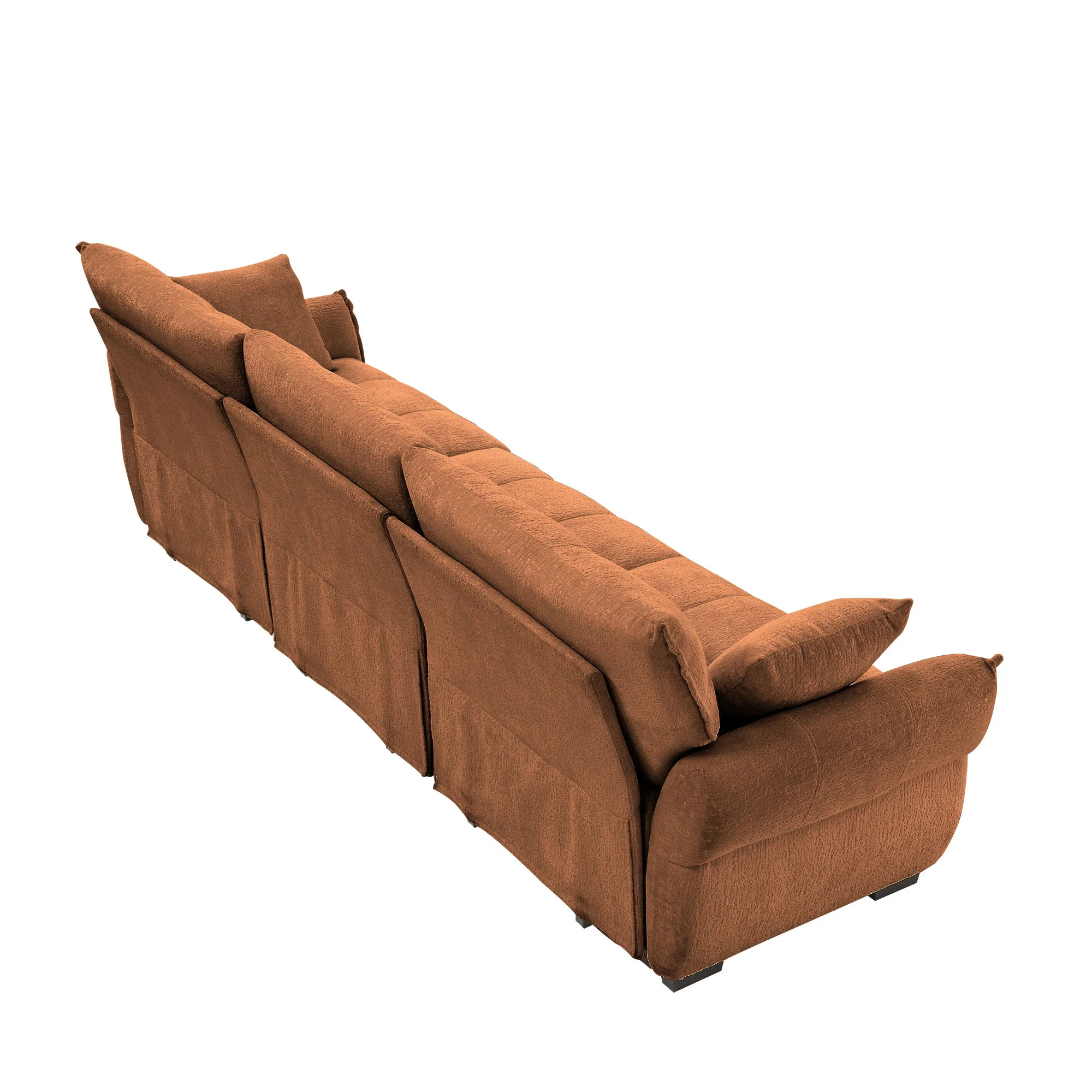 Modern Sofa & Pillows, Textured Cover, High Rebound Cushions - Image 82