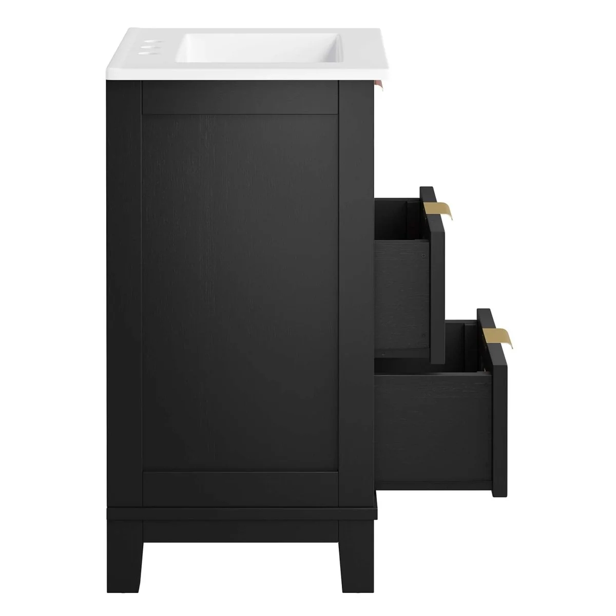 Modern Solid Wood Bathroom Vanity with Rattan Drawers, Contemporary Bathroom Furniture - Image 17
