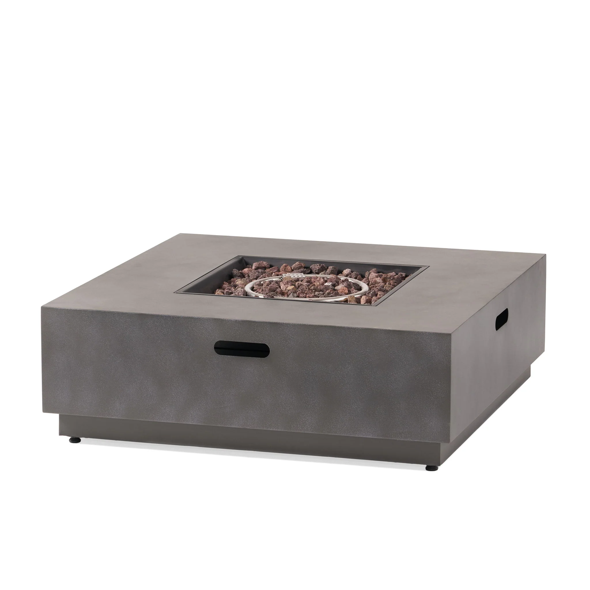 Modern Square Fire Pit Table Outdoor Heater Iron 50000 BTU 39x13in - Image 10
