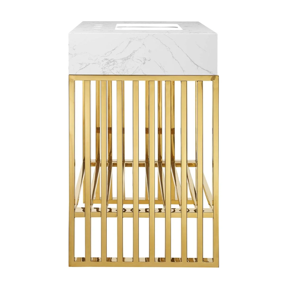 Modern Stainless Steel Bathroom Vanity with Sink - Image 22