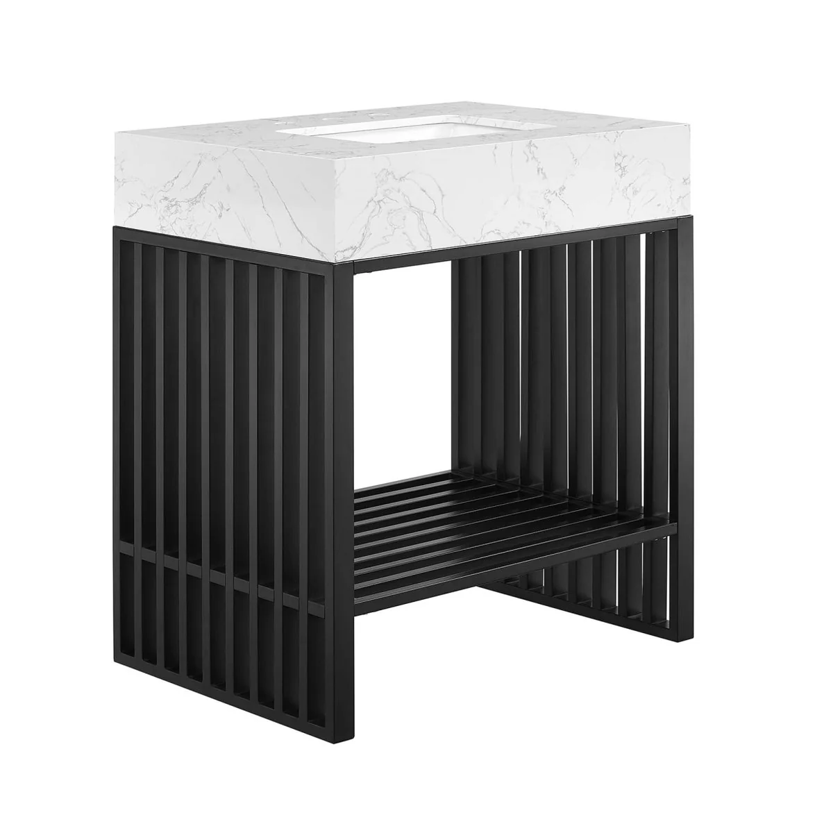 Modern Stainless Steel Bathroom Vanity with Sink - Image 28