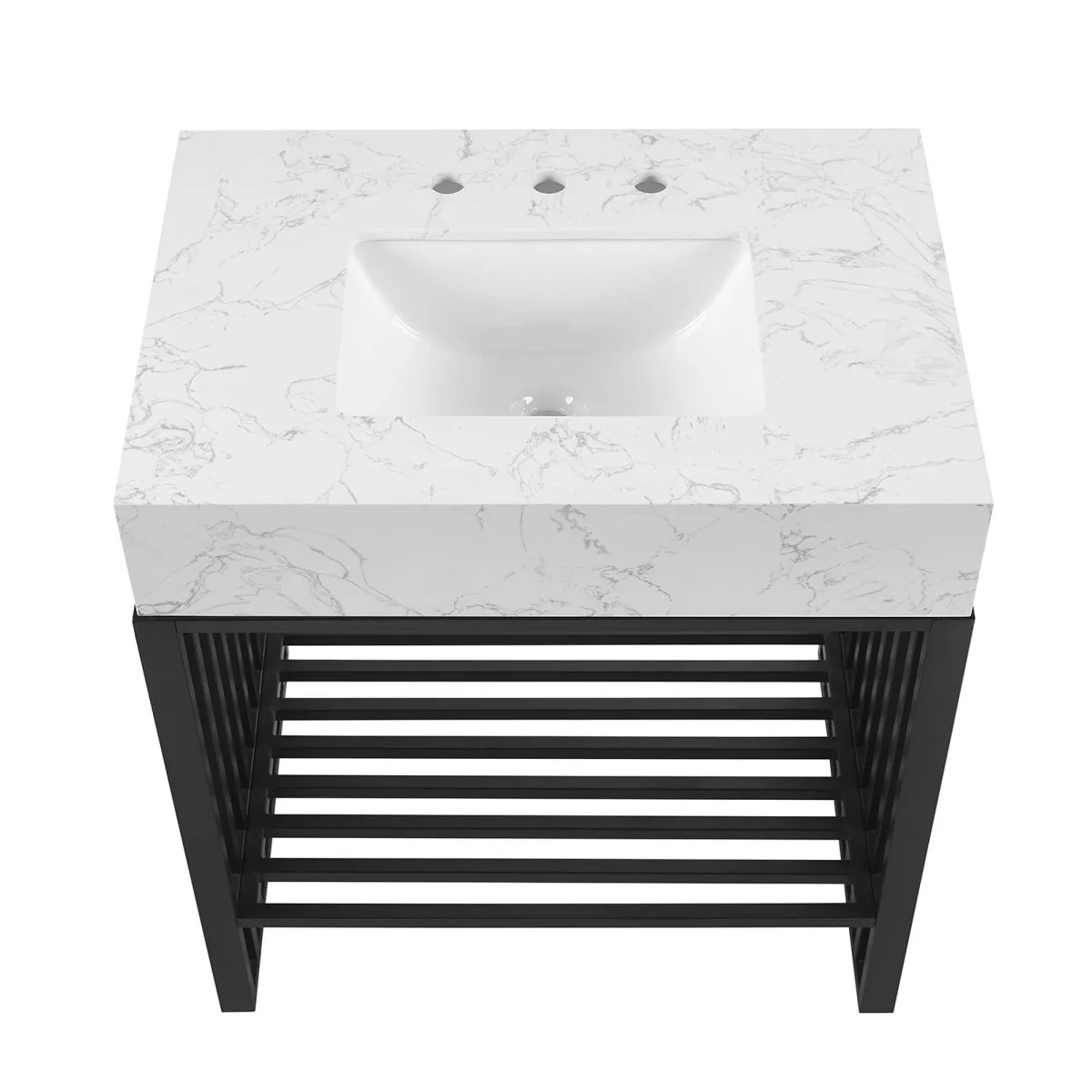 Modern Stainless Steel Bathroom Vanity with Sink - Image 33