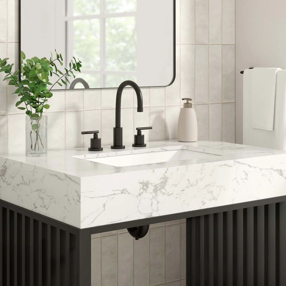 Modern Stainless Steel Bathroom Vanity with Sink - Image 57