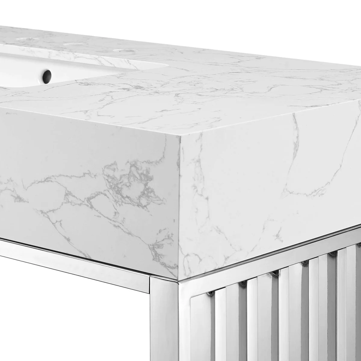 Modern Stainless Steel Bathroom Vanity with Sink - Image 70