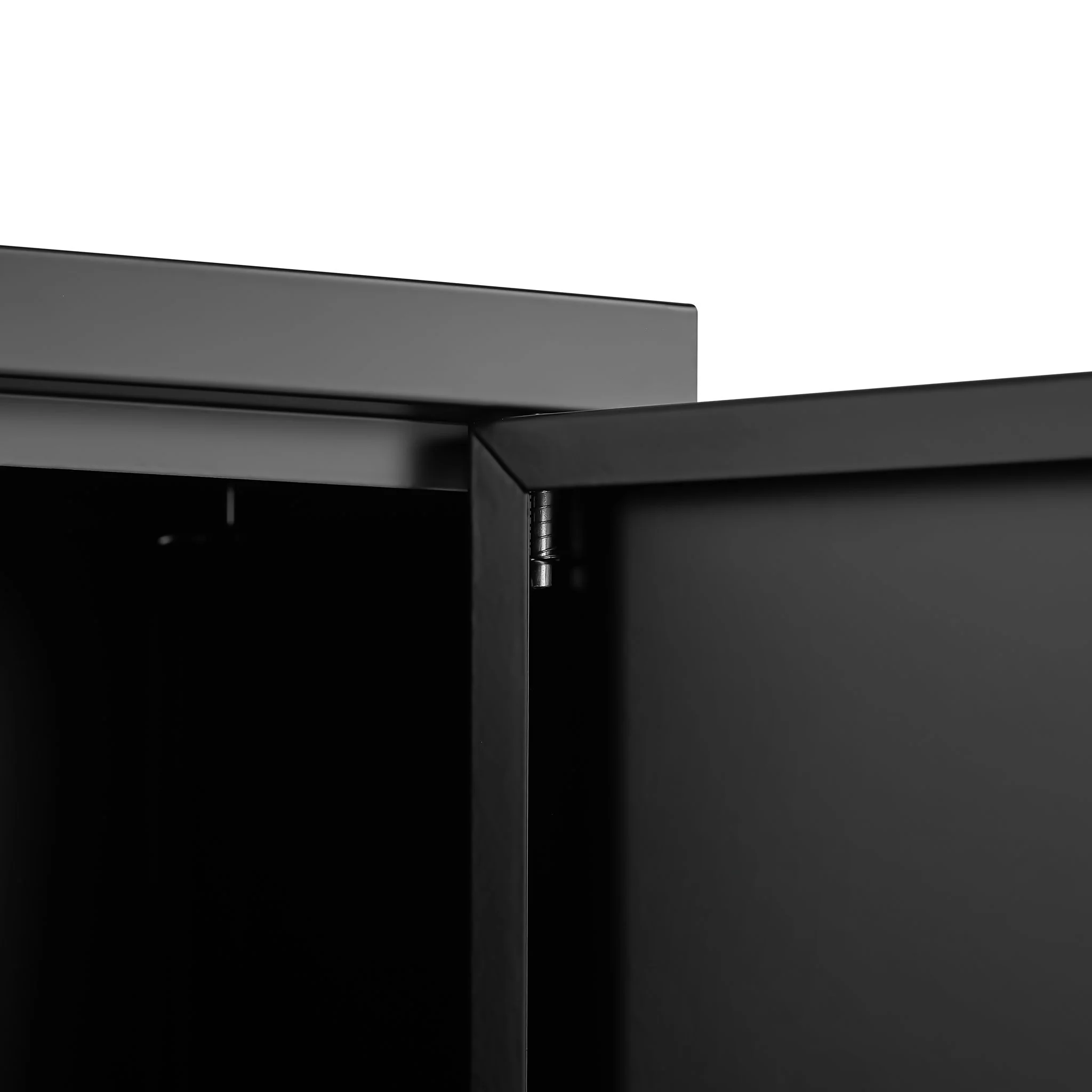 Modern Storage Cabinet With Adjustable Shelves, Magnetic Door Stopper - Image 13