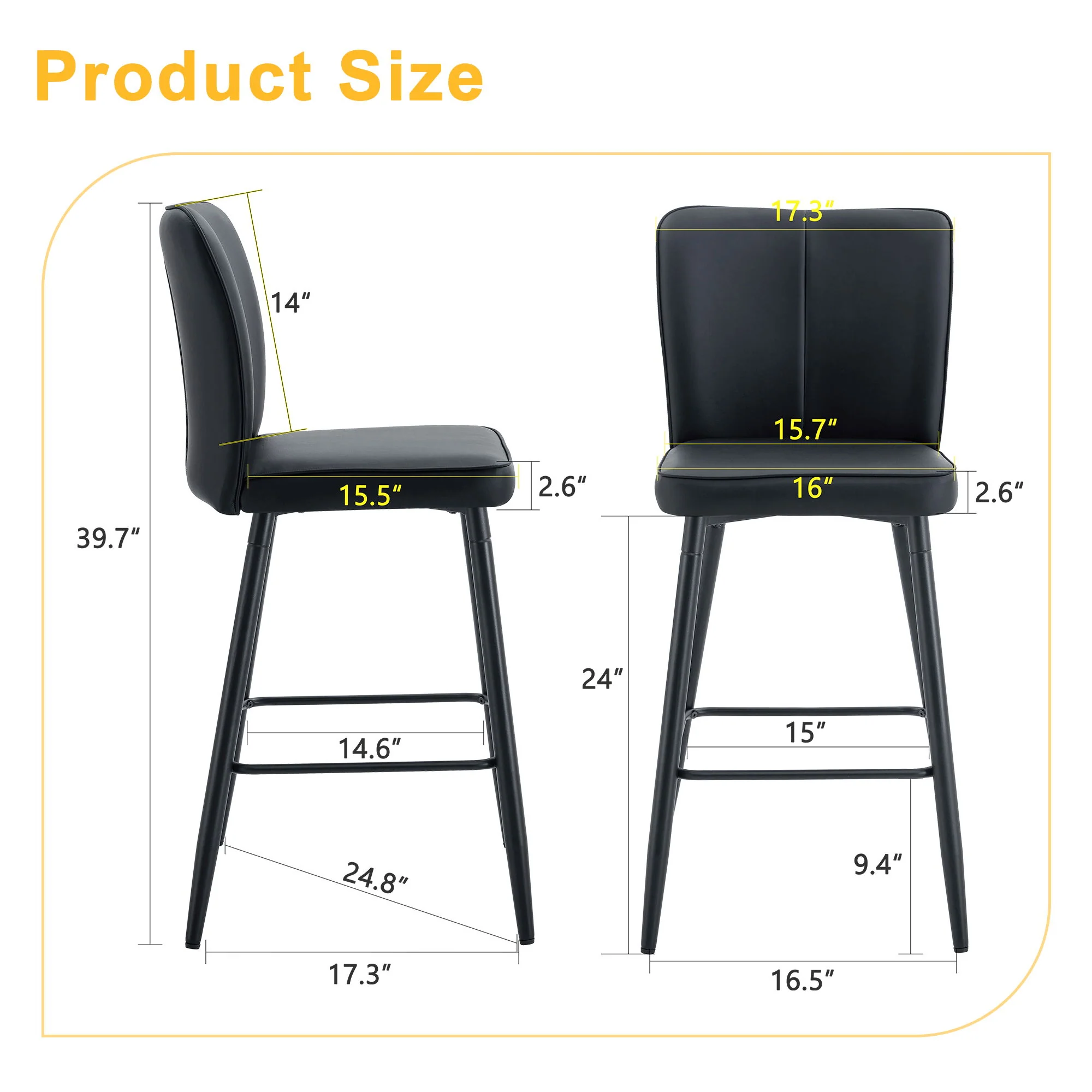 Modern Style Chair With Sleek Backrest Design (Set of 2) - Image 17