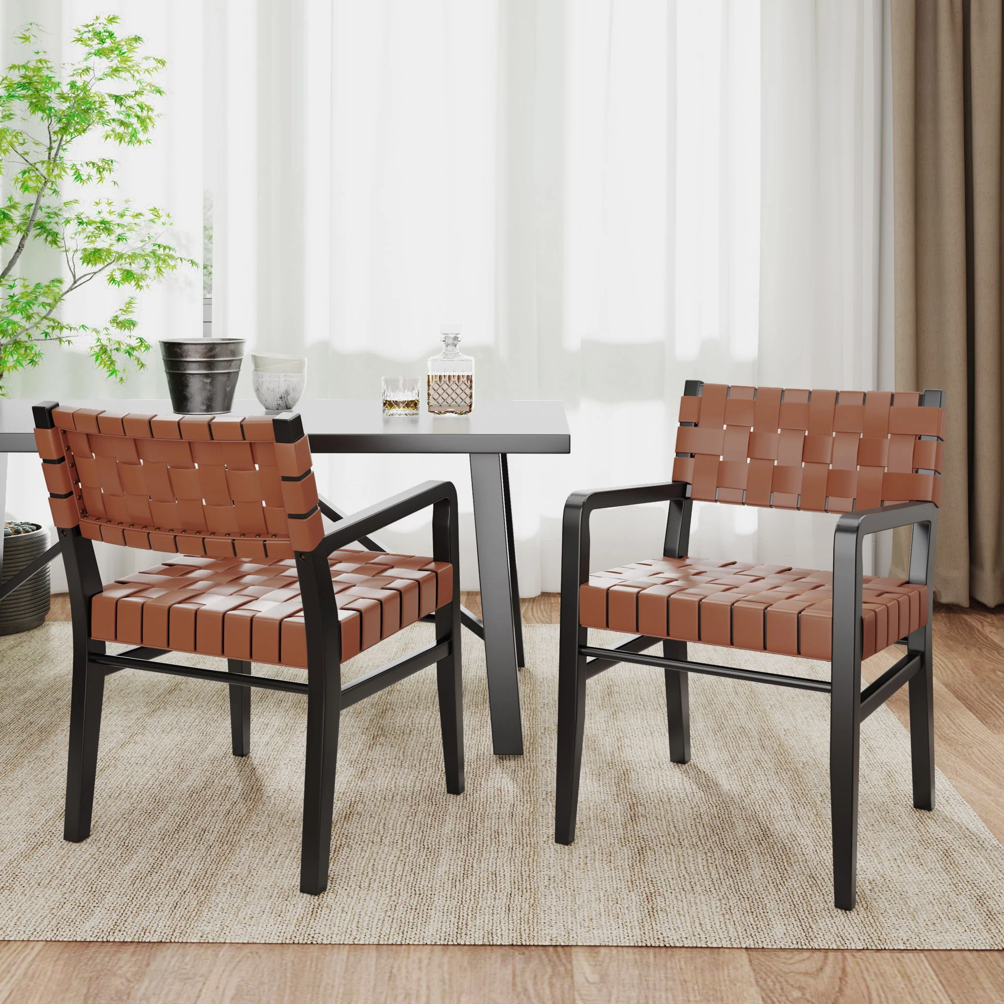 Modern Style Dining Chair With Upholstery - Image 4