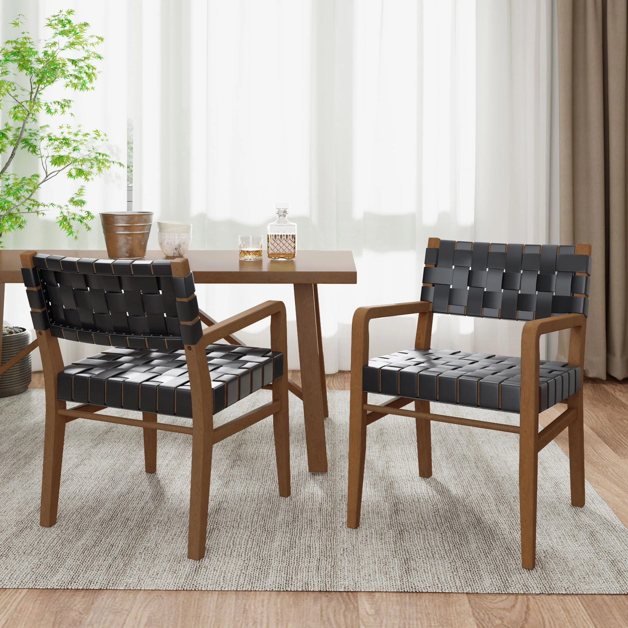 Modern Style Dining Chair With Upholstery - Image 5