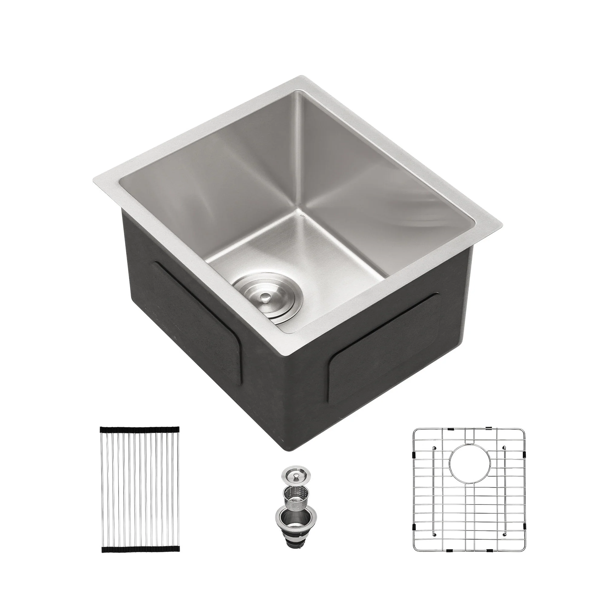 Modern Style Undermount Sink With Stainless Steel, Deep Single Bowl - Image 14