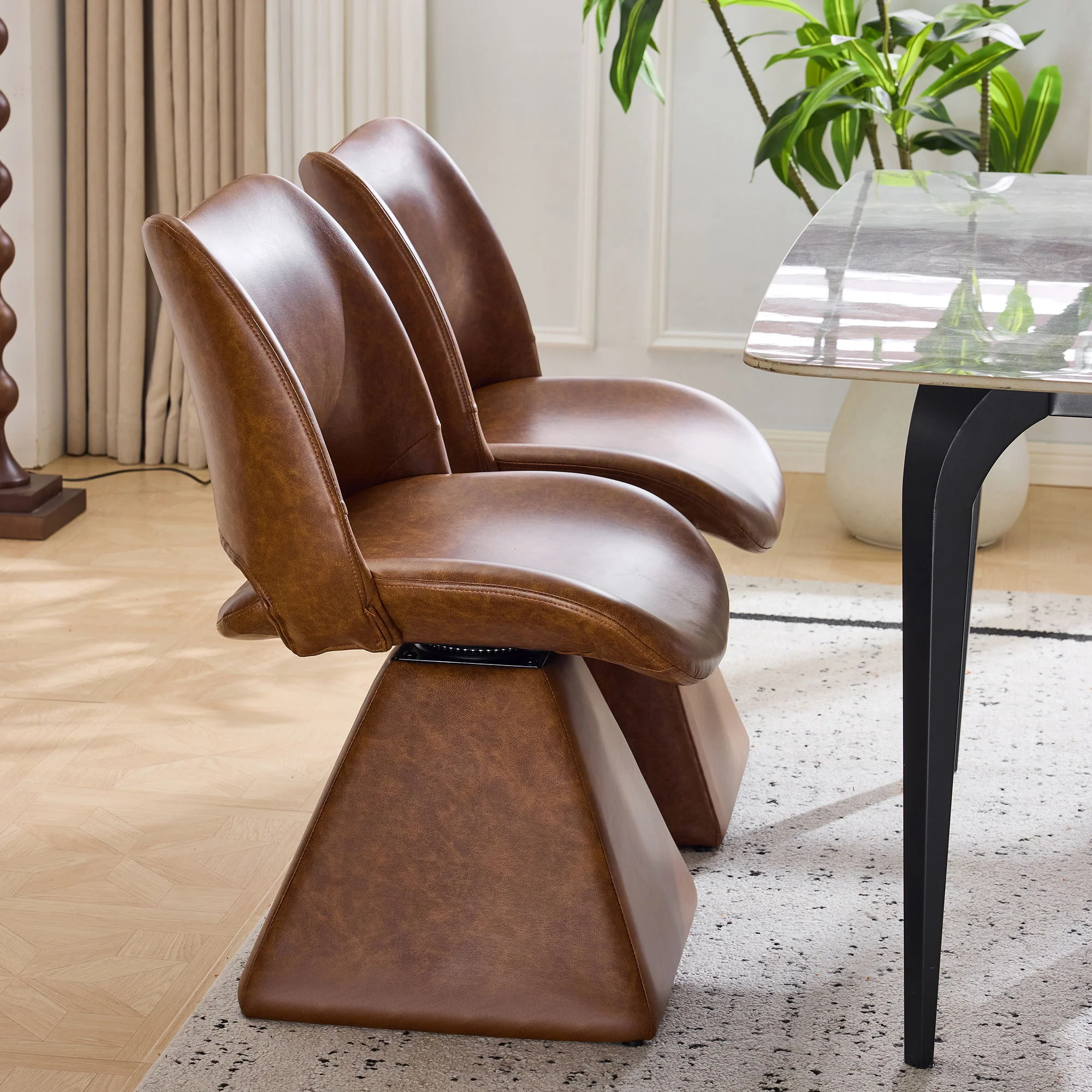 Modern Swivel Dining Chair With High Back - Image 14