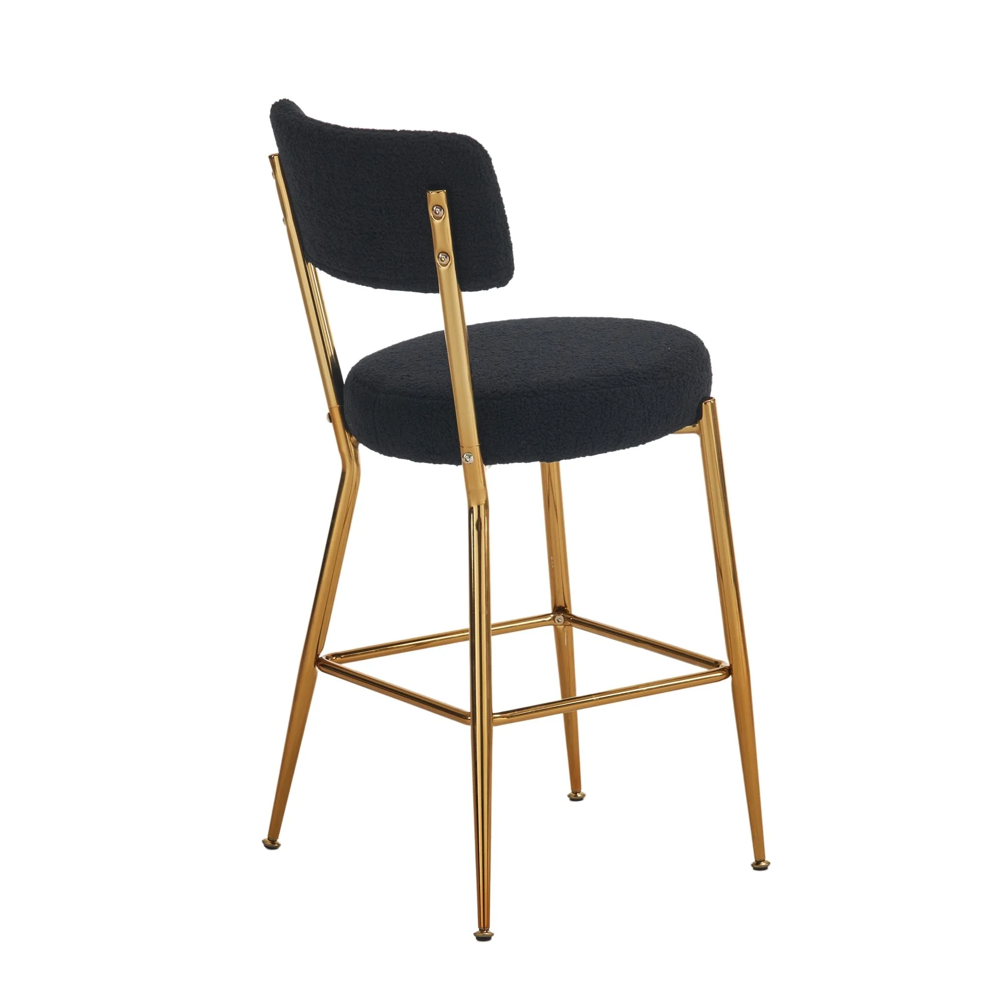 Modern Teddy Fabric Upholstered Bar Stools - Image 4