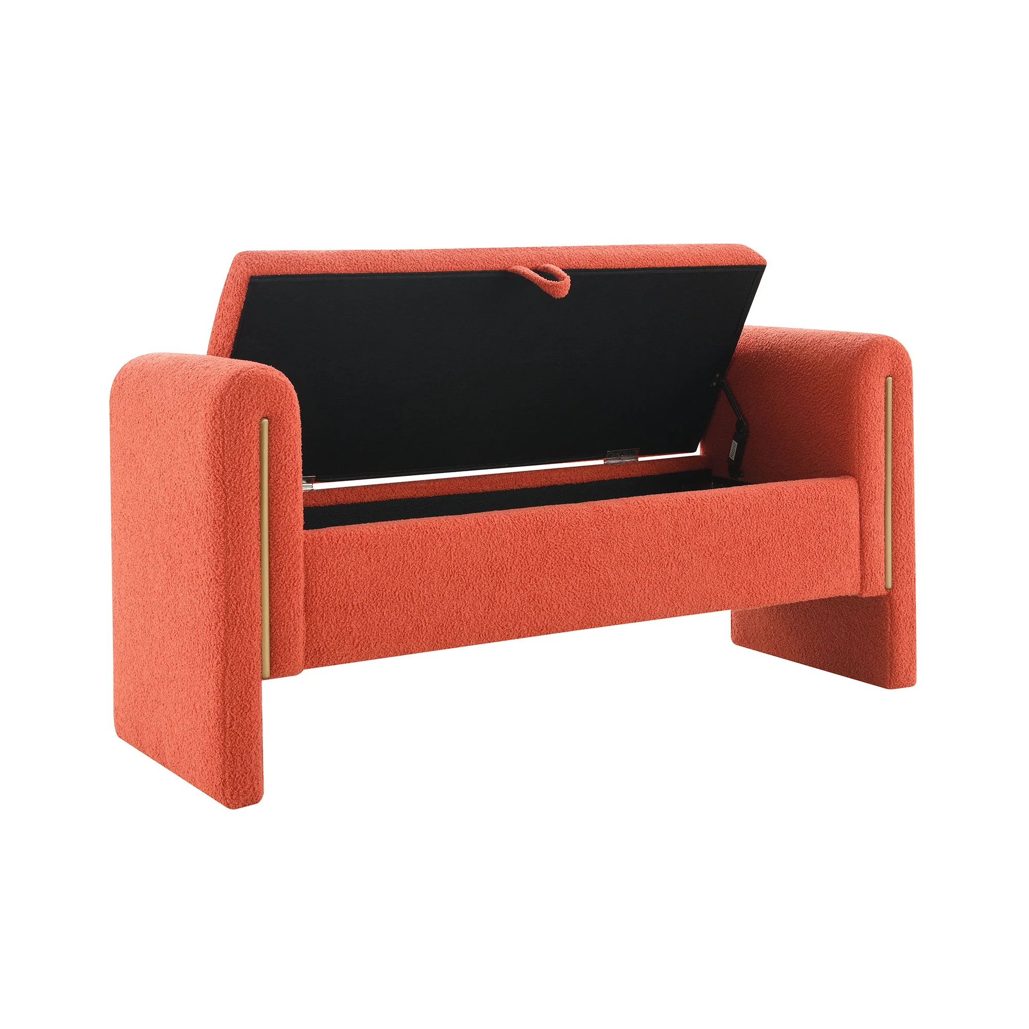 Modern Teddy Upholstered Large Bed End Bench With Arms And Storage - Image 30