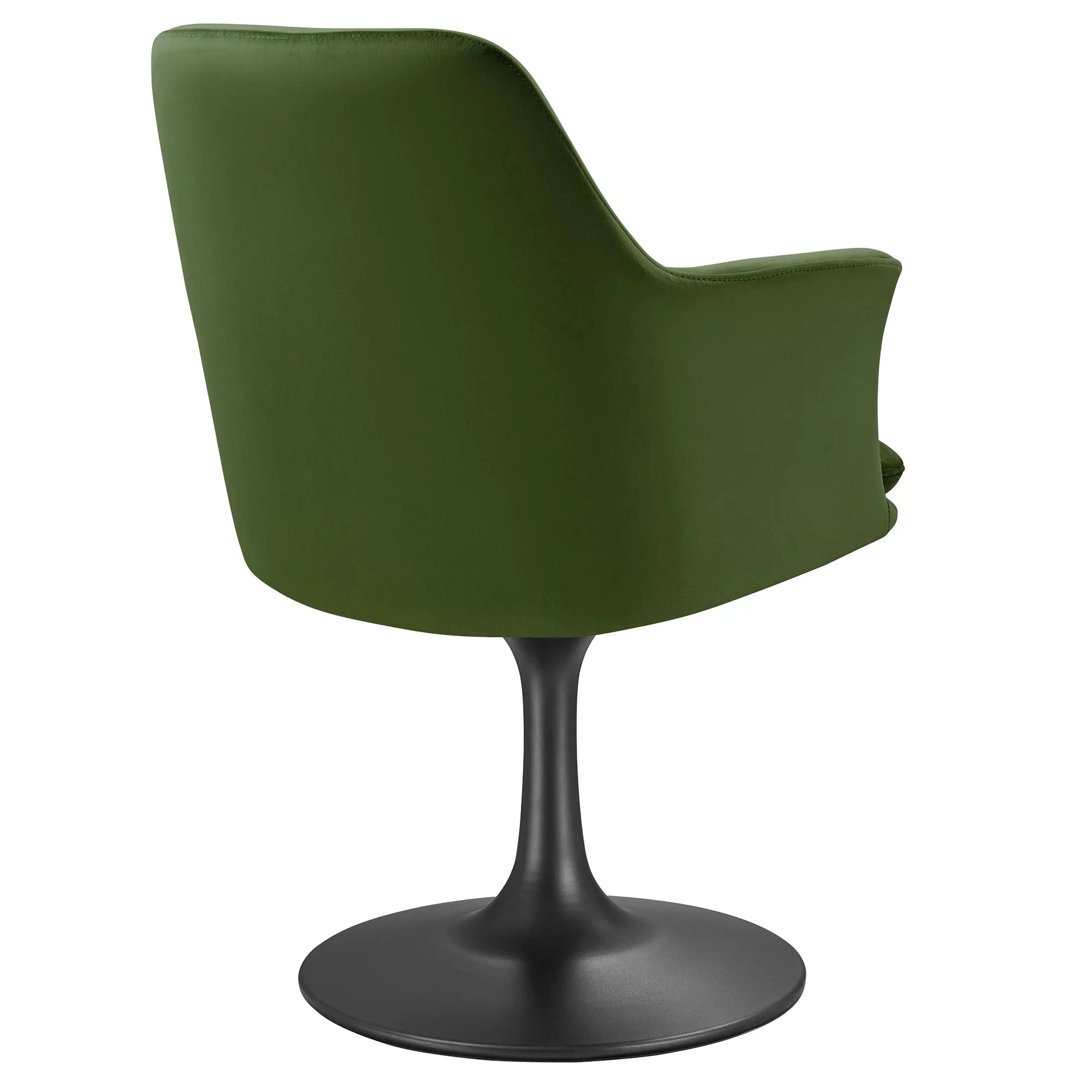 Modern Textured Fabric Swivel Dining Armchair - Image 26