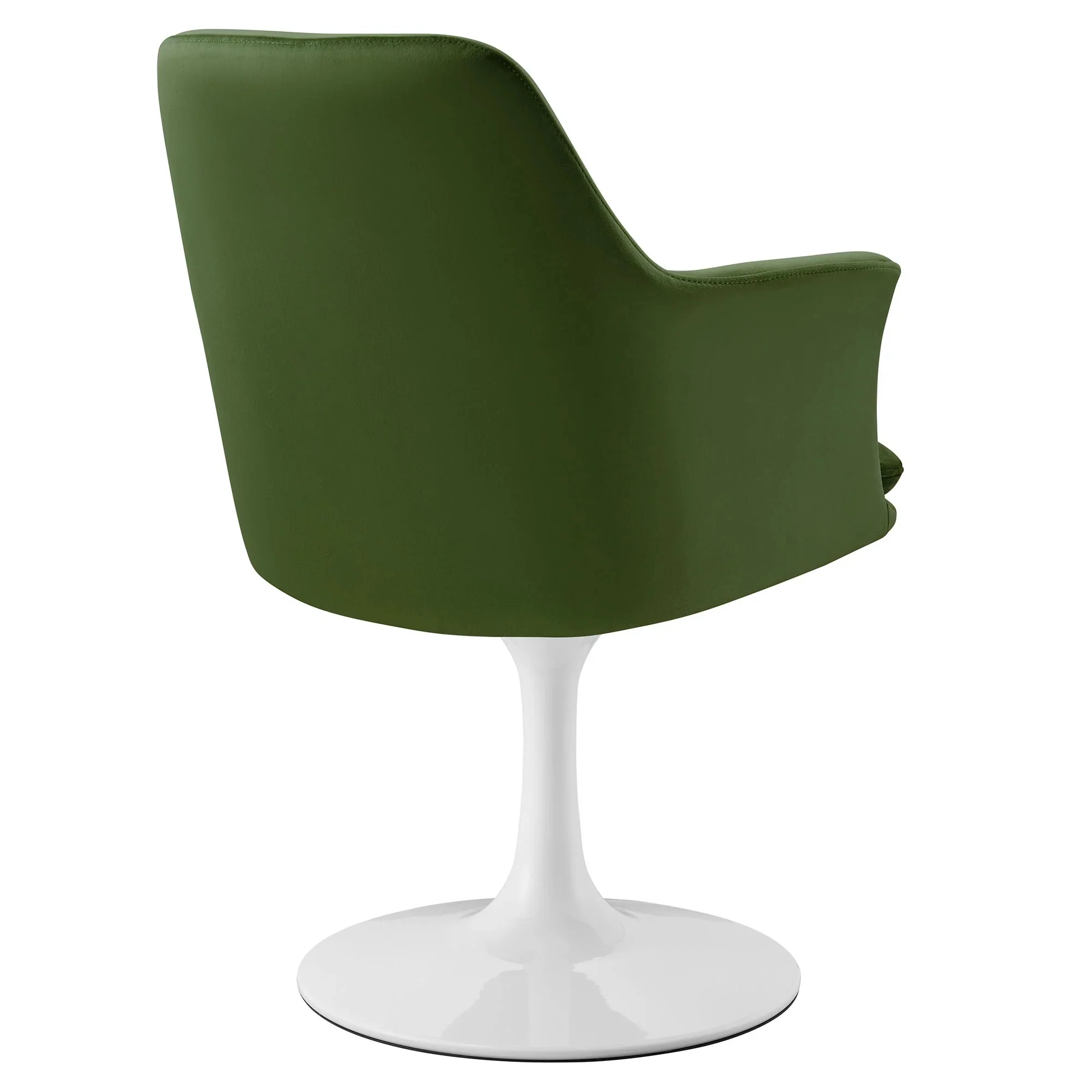 Modern Textured Fabric Swivel Dining Armchair - Image 38