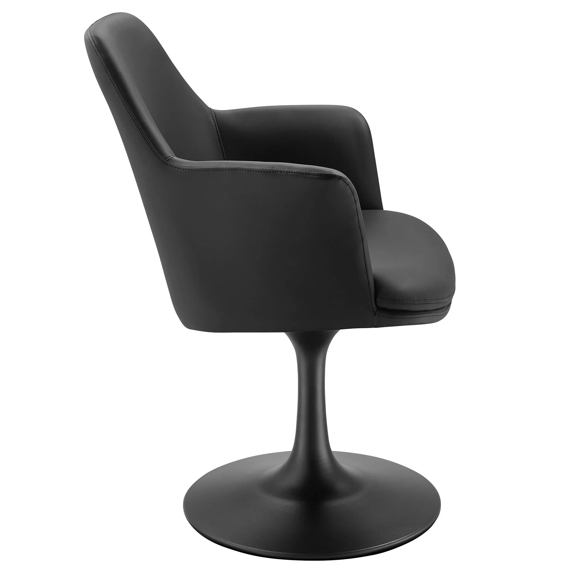 Modern Textured Fabric Swivel Dining Armchair - Image 43
