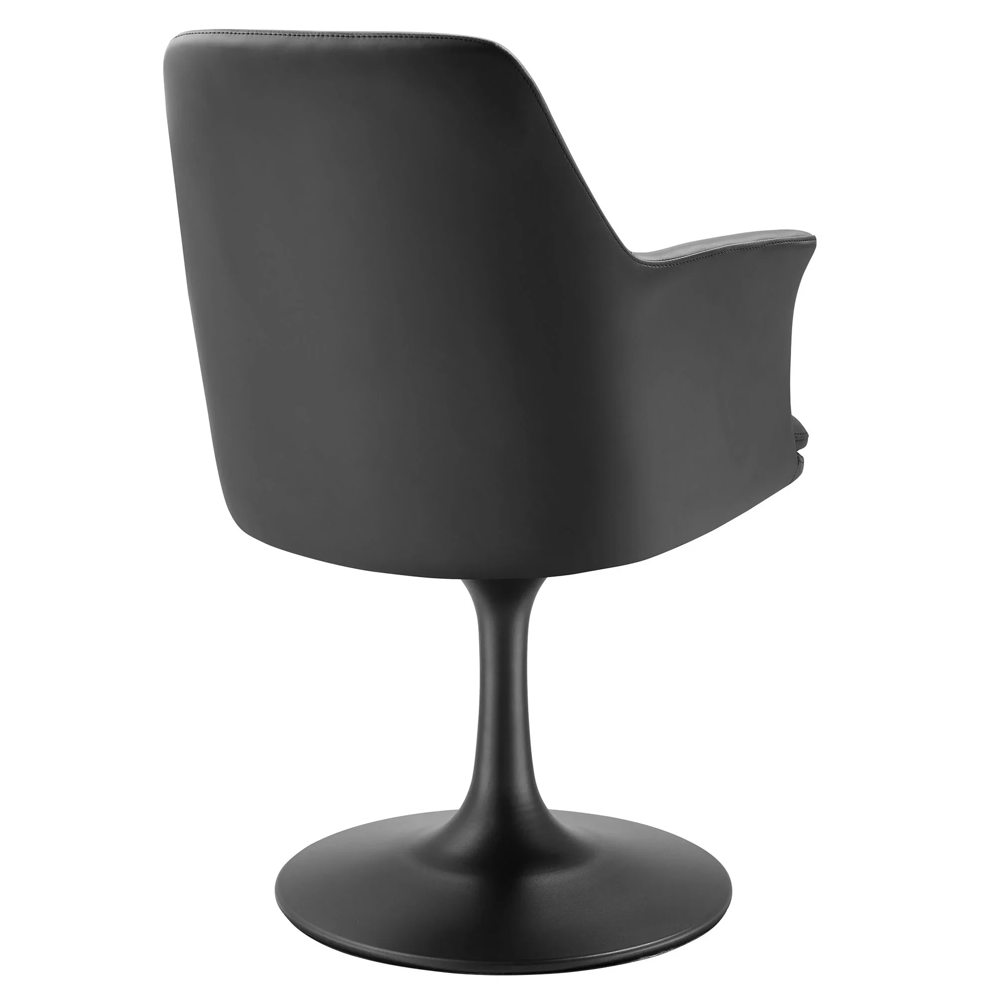 Modern Textured Fabric Swivel Dining Armchair - Image 44