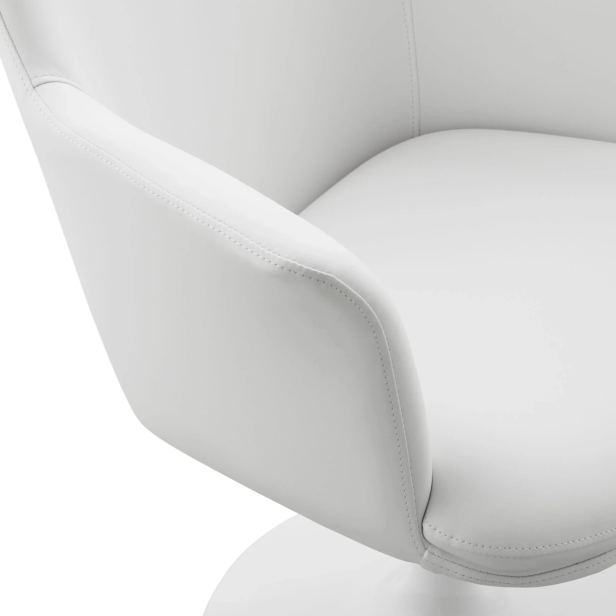 Modern Textured Fabric Swivel Dining Armchair - Image 51