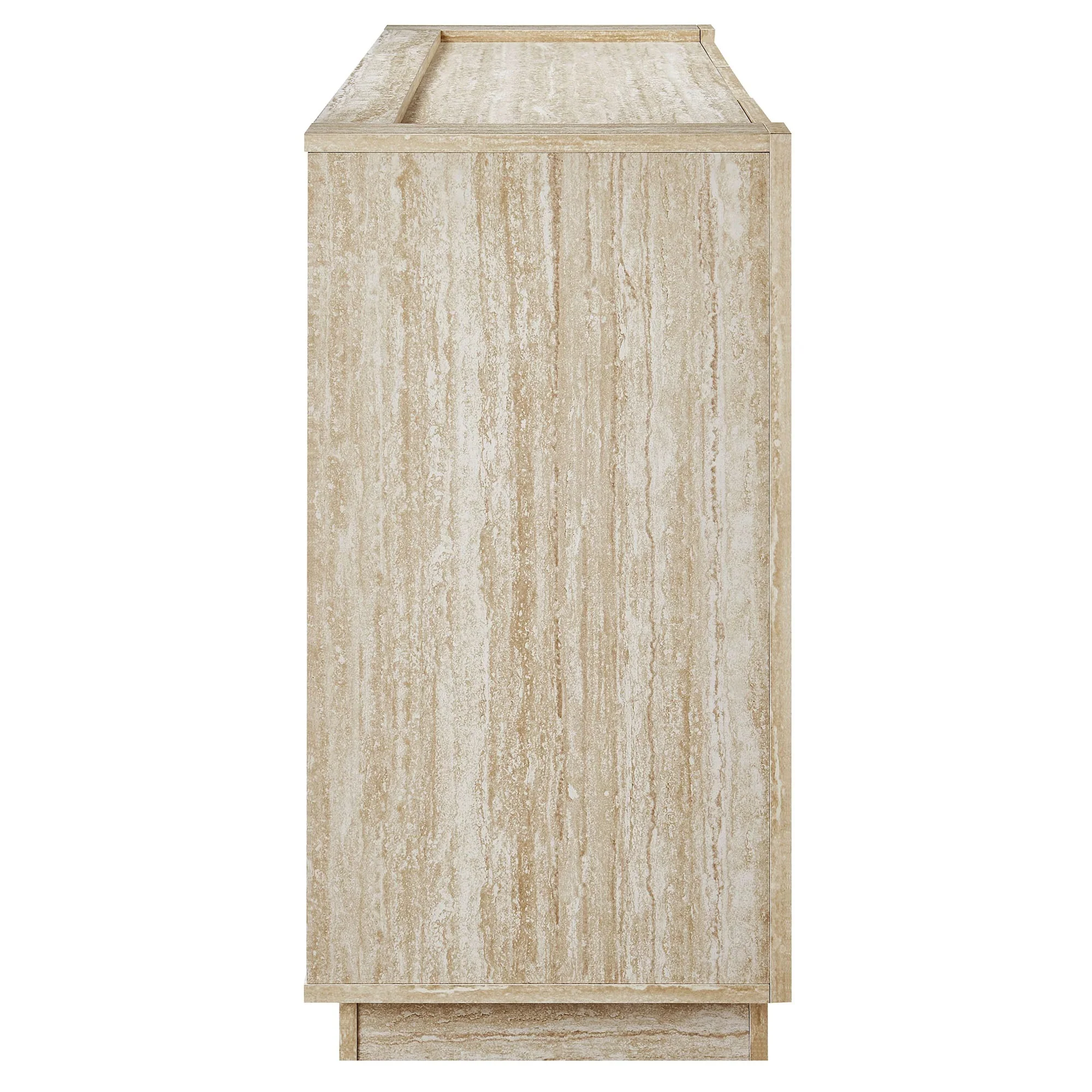 Modern Travertine Texture 3-Door Sideboard – Travertine 59 Inch - Image 3