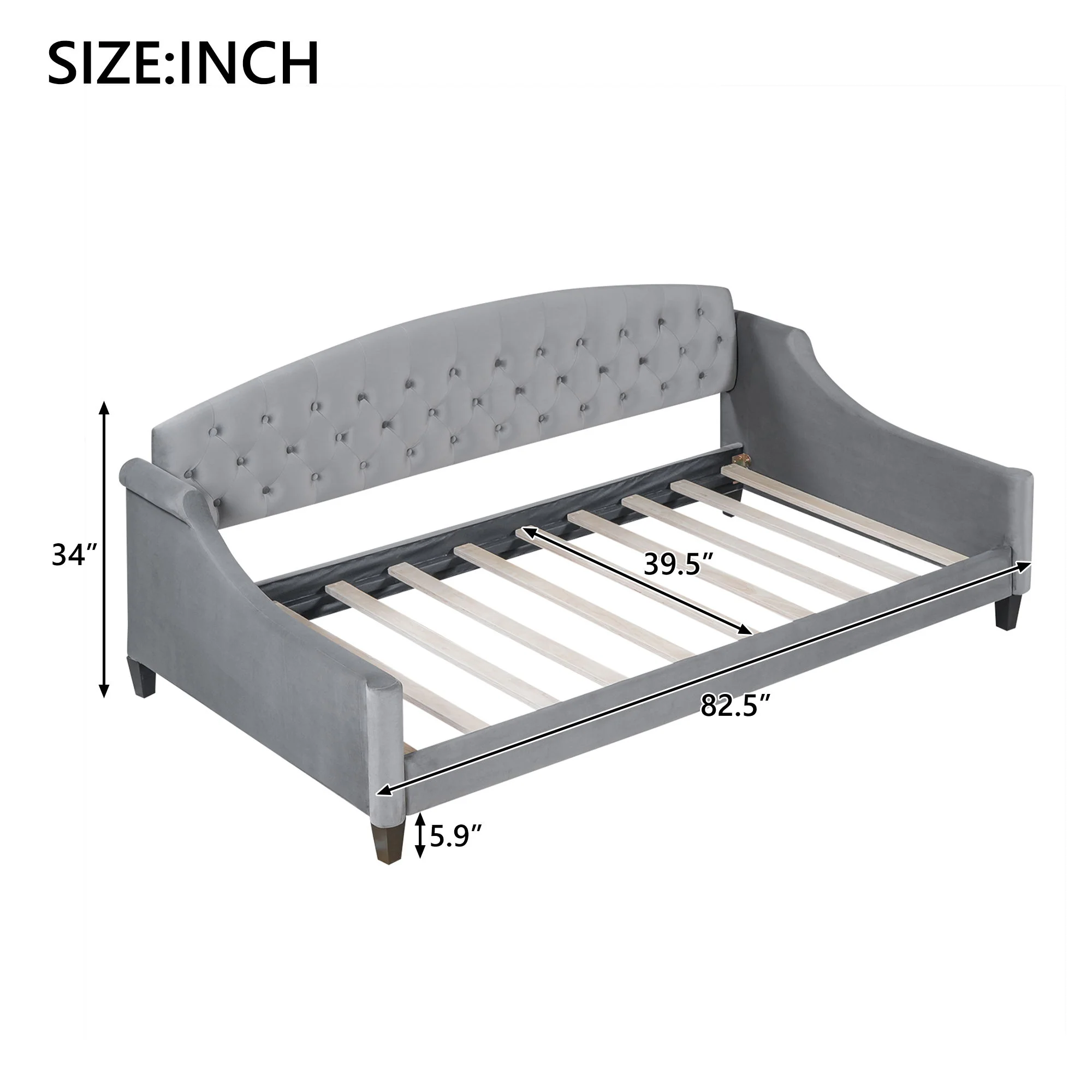 Modern Tufted Button Daybed - Image 31