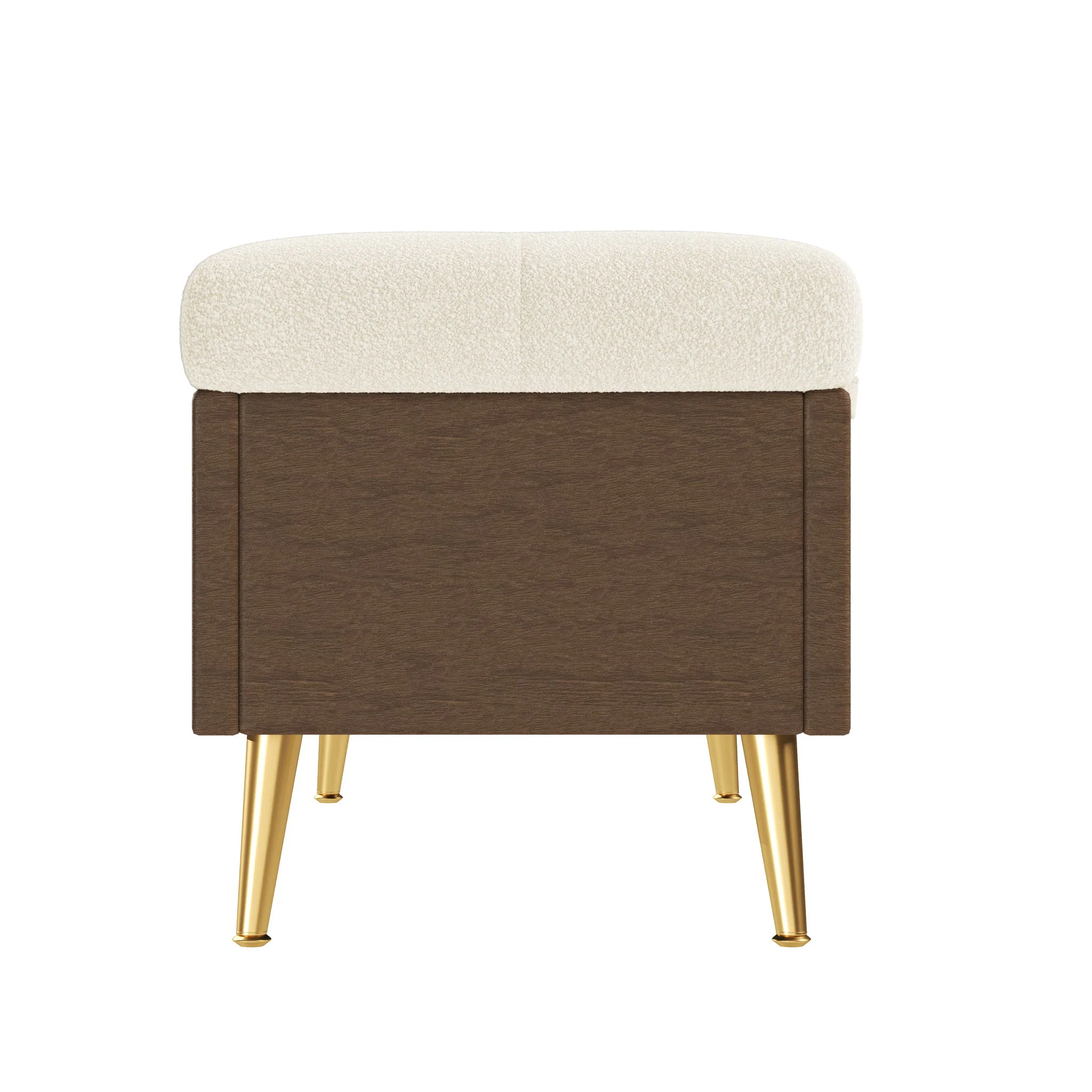 Modern Tufted Storage Ottoman Bench With Metal Legs - Image 24