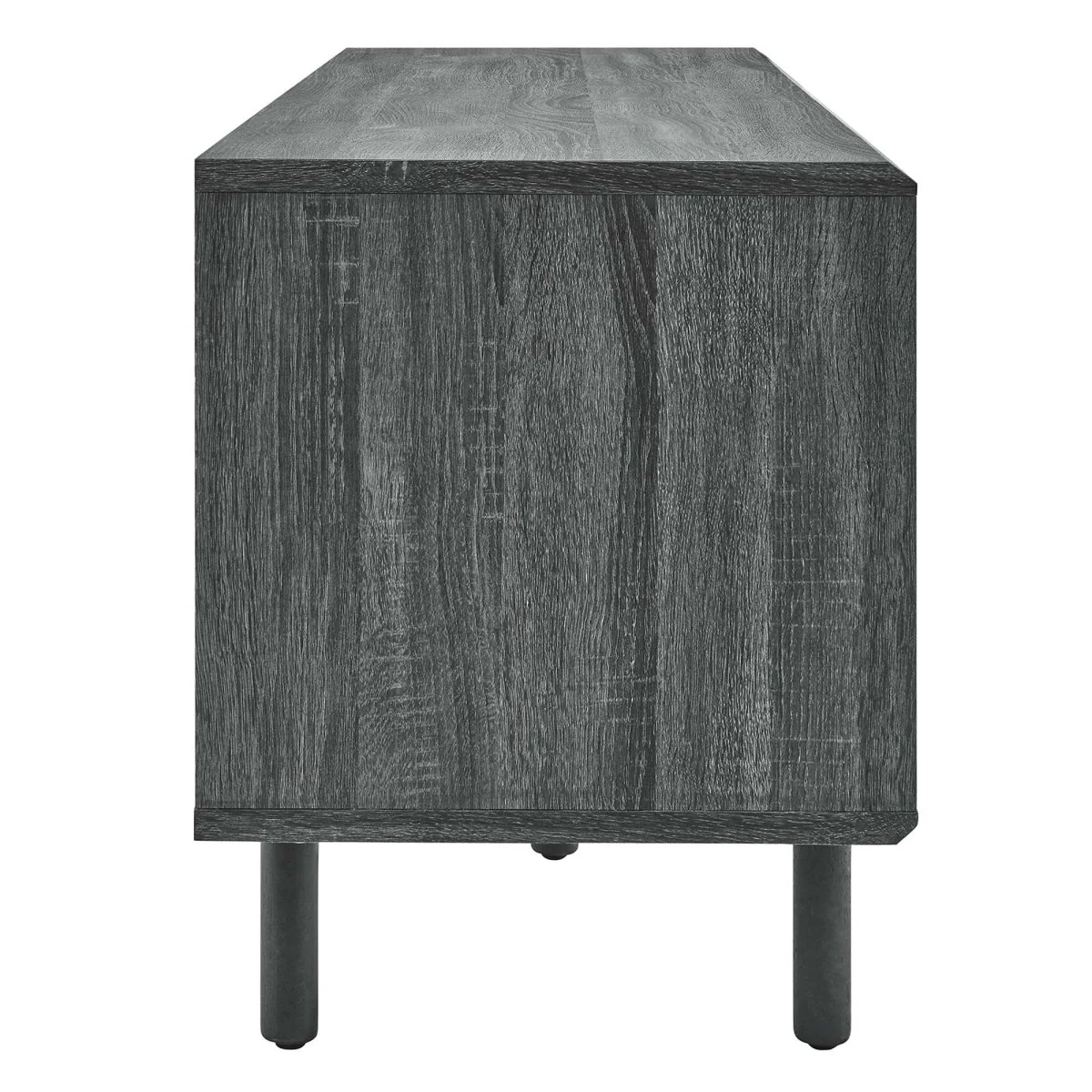 Modern TV and Vinyl Record Stand with Mesh Sliding Doors 67 Inch - Image 6