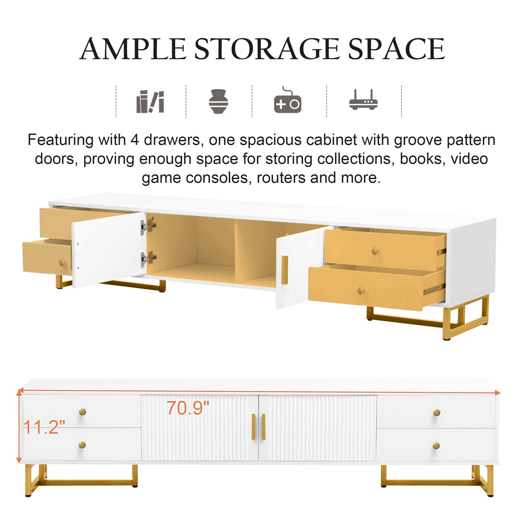 Modern TV Stand With Storage For Living Room - Image 16