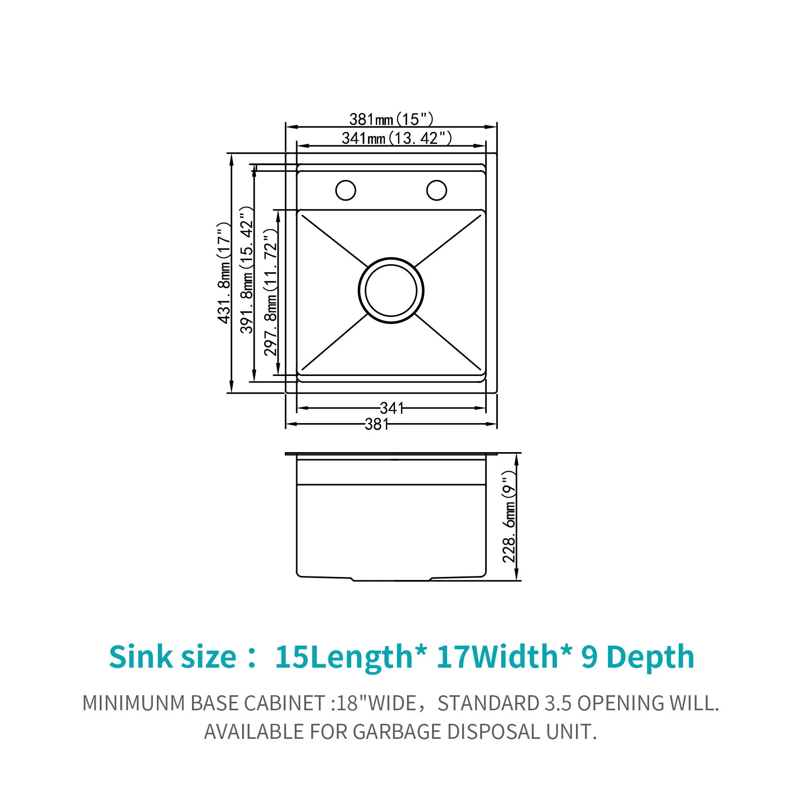 Modern Undermount Bar Sink With Folding Faucet - Image 15