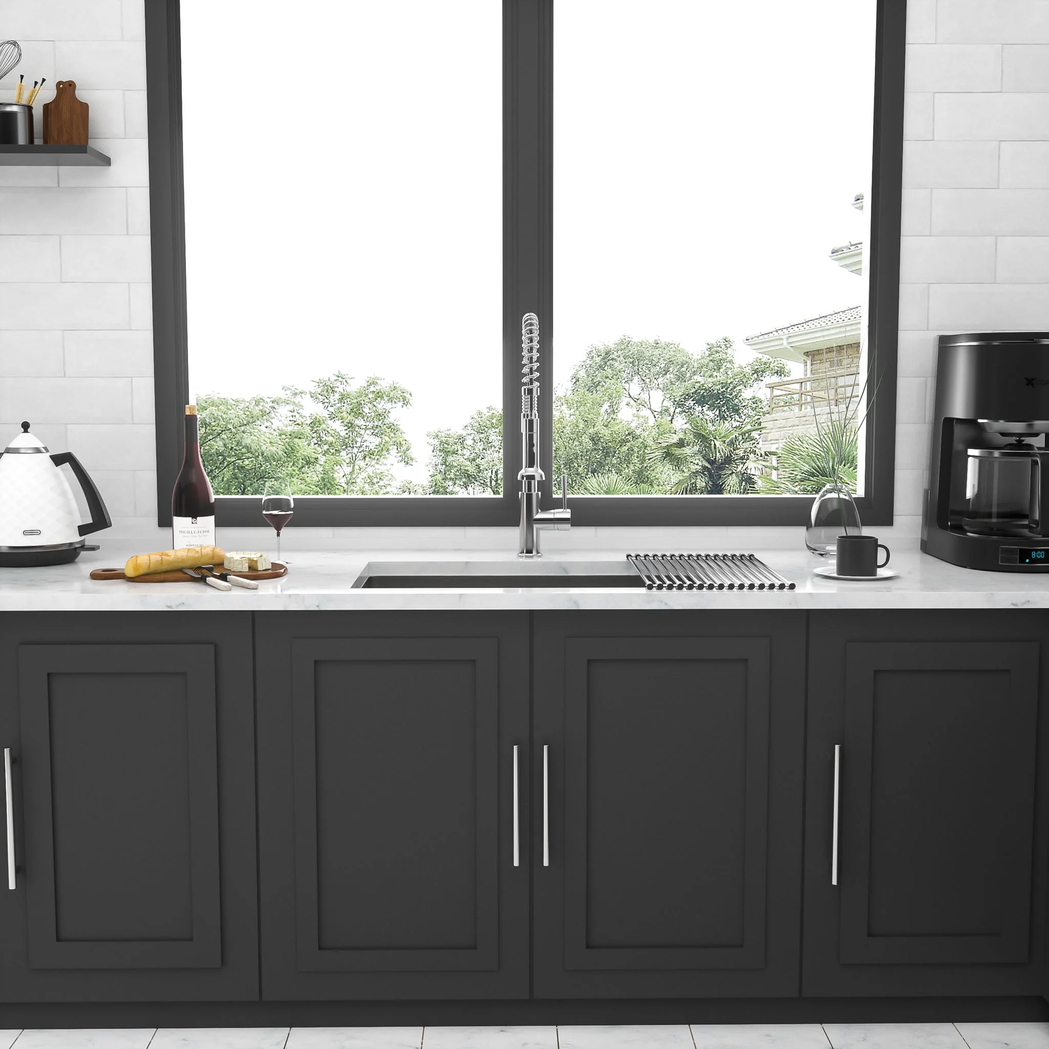 Modern Undermount Stainless Steel Kitchen Sink 16 Gauge, Deep Single Bowl - Image 20