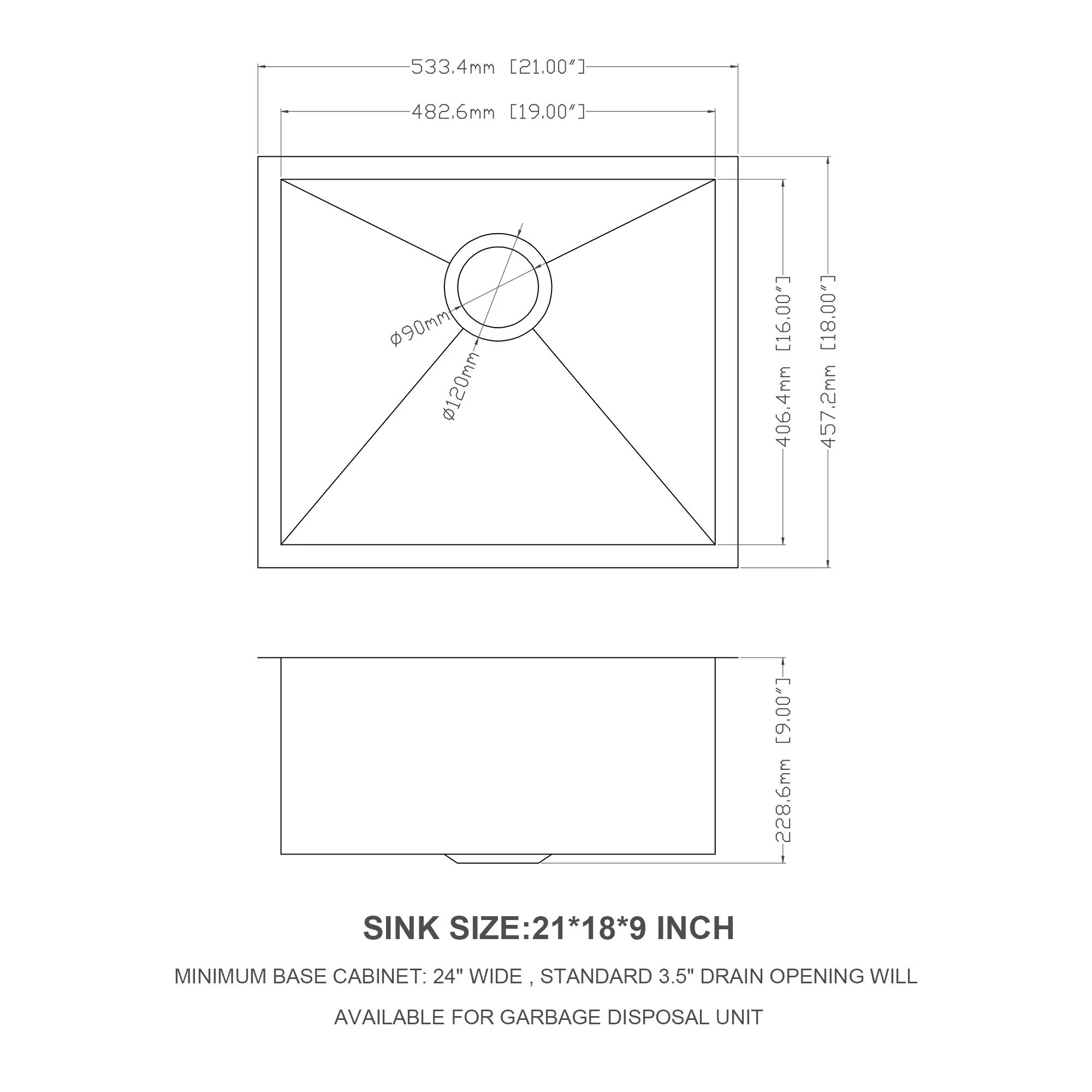 Modern Undermount Stainless Steel Kitchen Sink 16 Gauge, Deep Single Bowl - Image 97