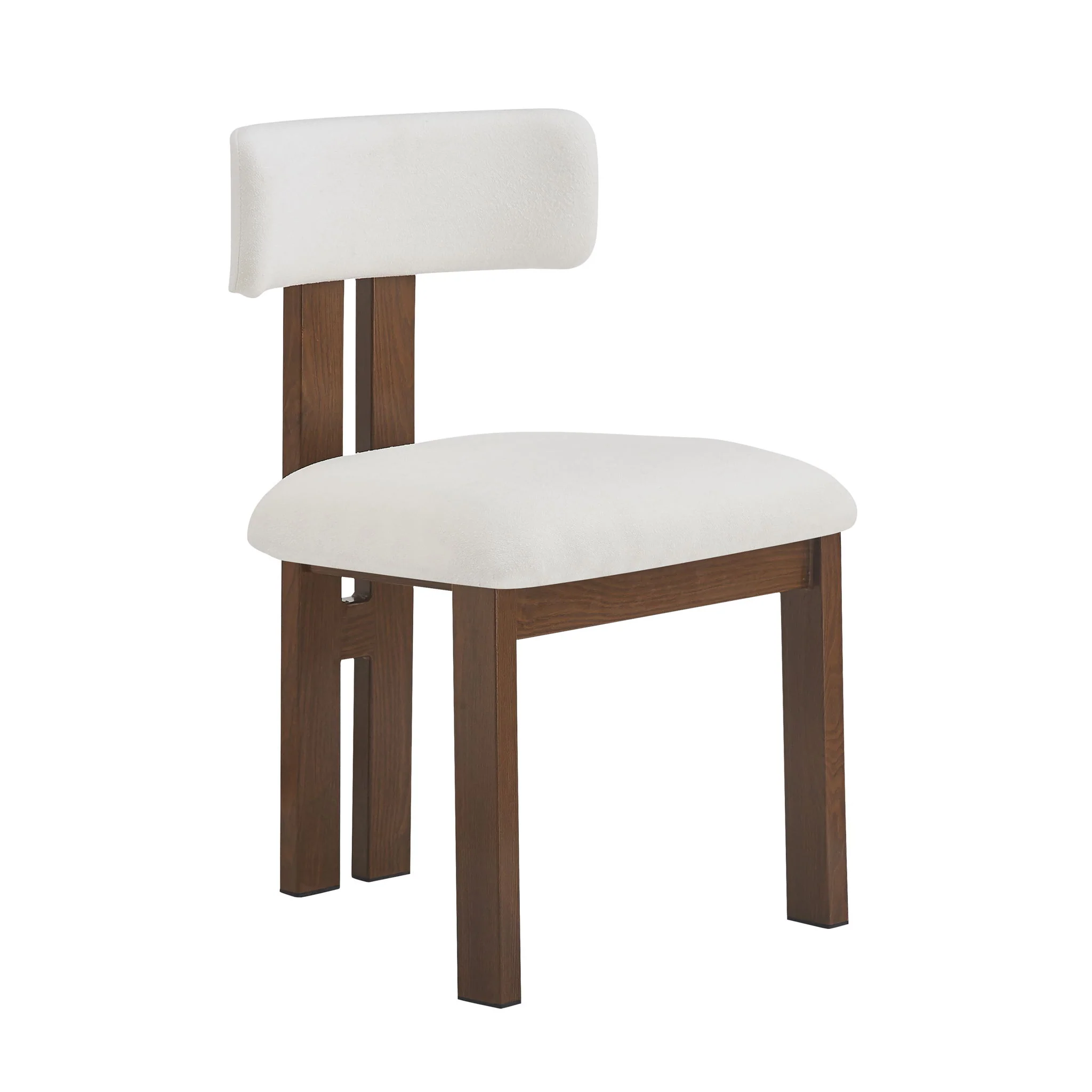Modern Upholstered Armless Dining Chairs With Metal Legs - Image 8