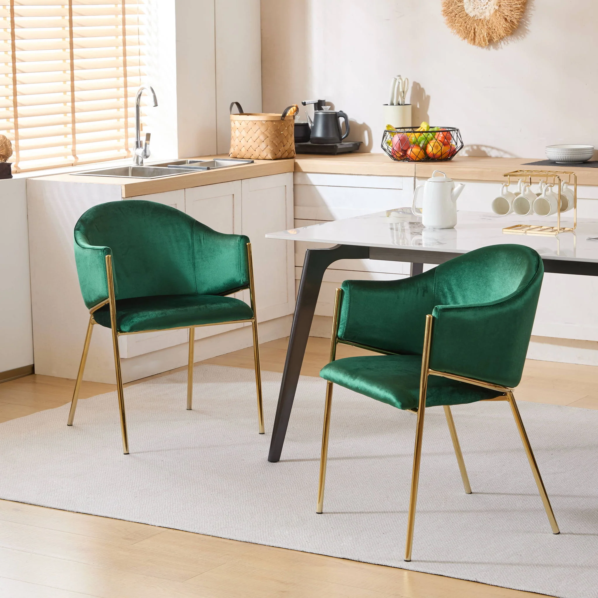 Modern Upholstered Dining Chair With Frame And - Image 6