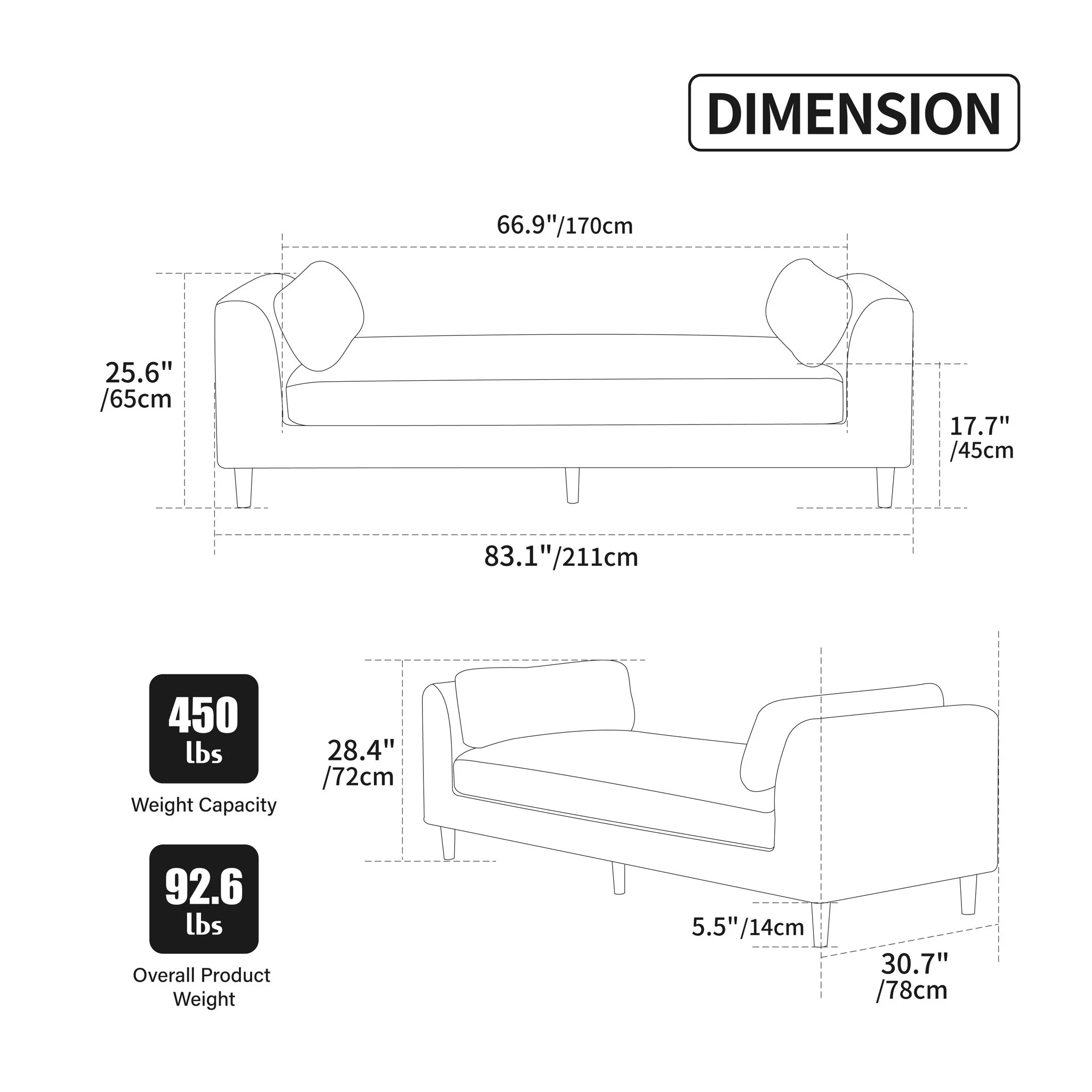 Modern Upholstered End Of Bed Bench With Armrests - Image 7