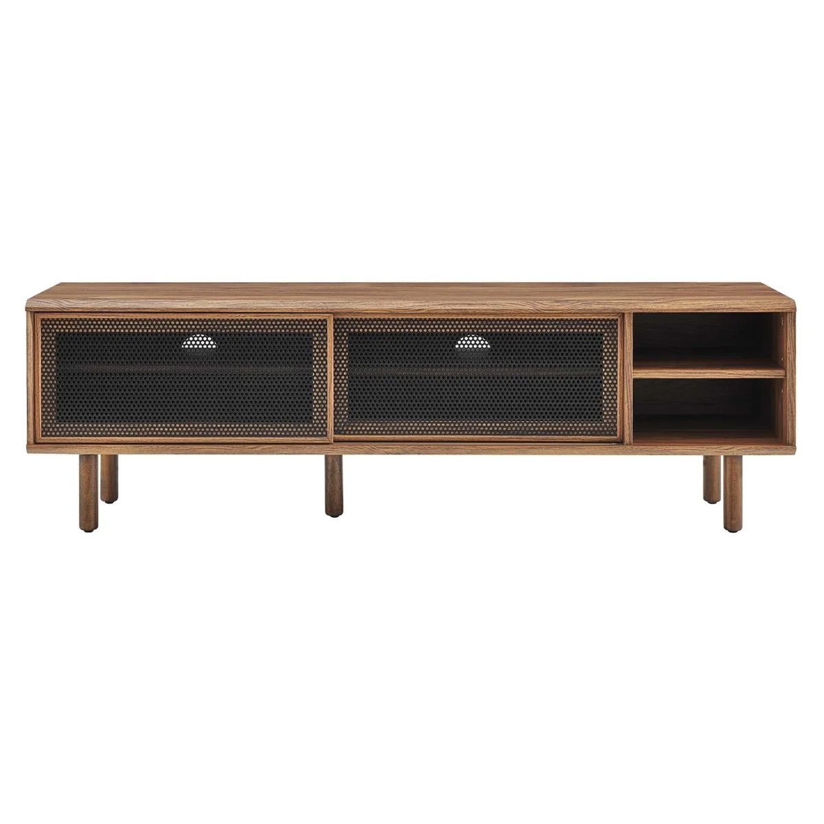Modern Urban TV Stand with Mesh Sliding Doors 60 Inch - Image 24