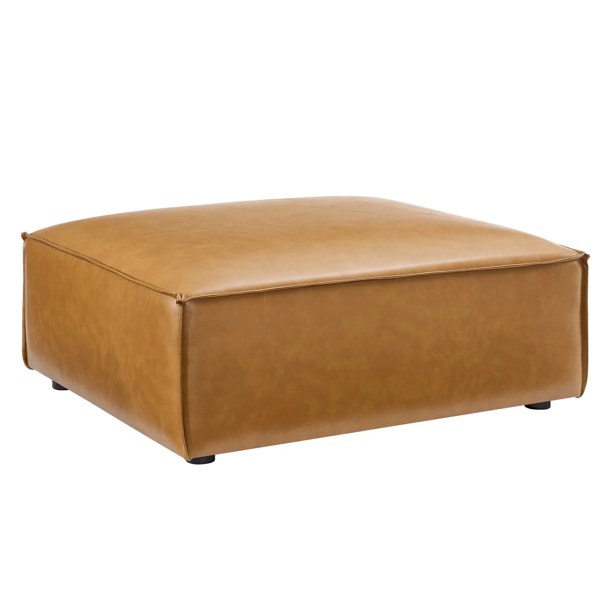 Modern Vegan Leather Sectional Ottoman – 42 Inch