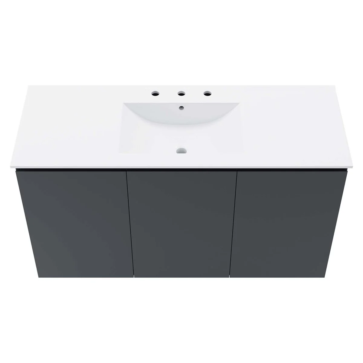 Modern Wall-Mount Bathroom Vanity with Sink for Space-Saving Contemporary Baths - Image 115