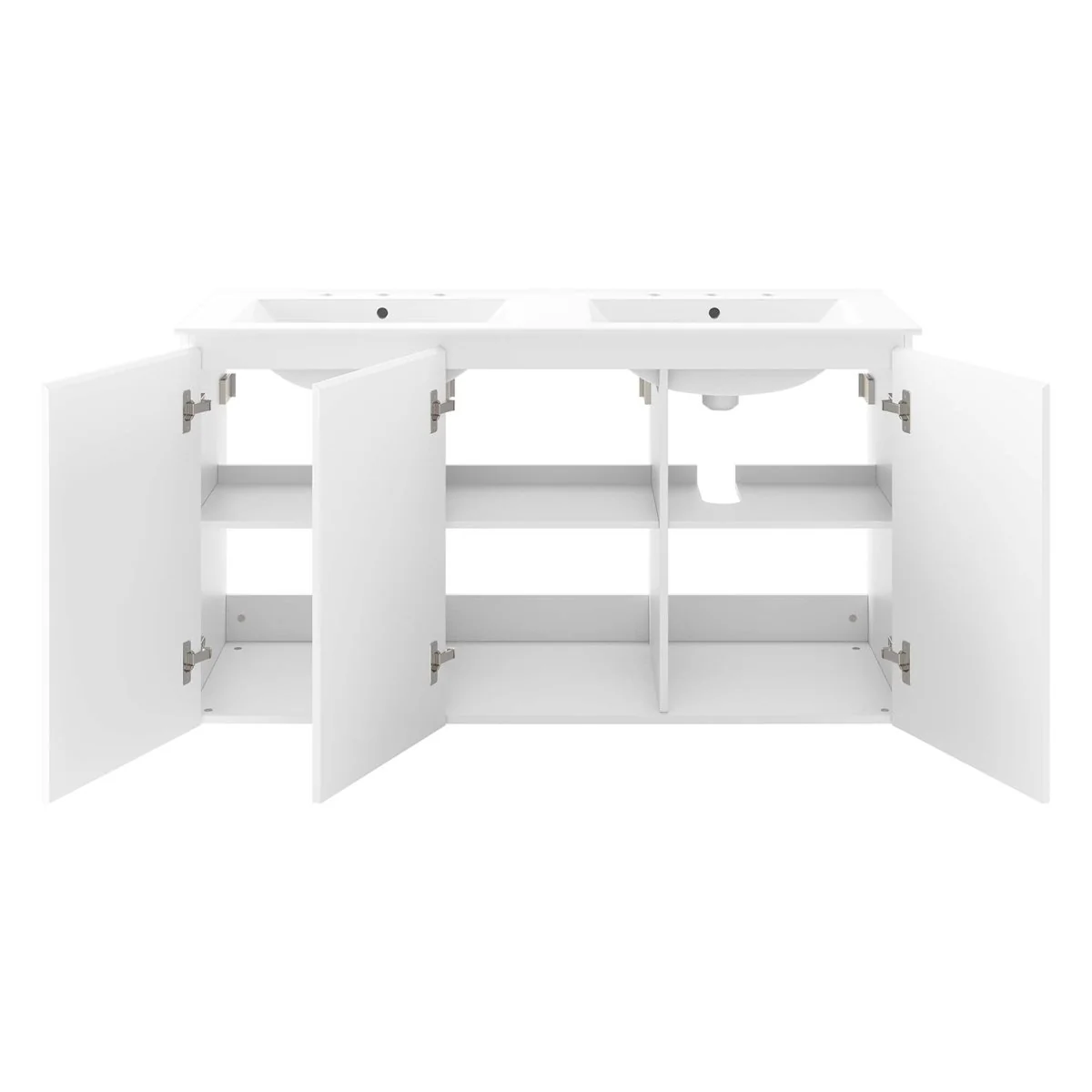 Modern Wall-Mount Bathroom Vanity with Sink for Space-Saving Contemporary Baths - Image 131