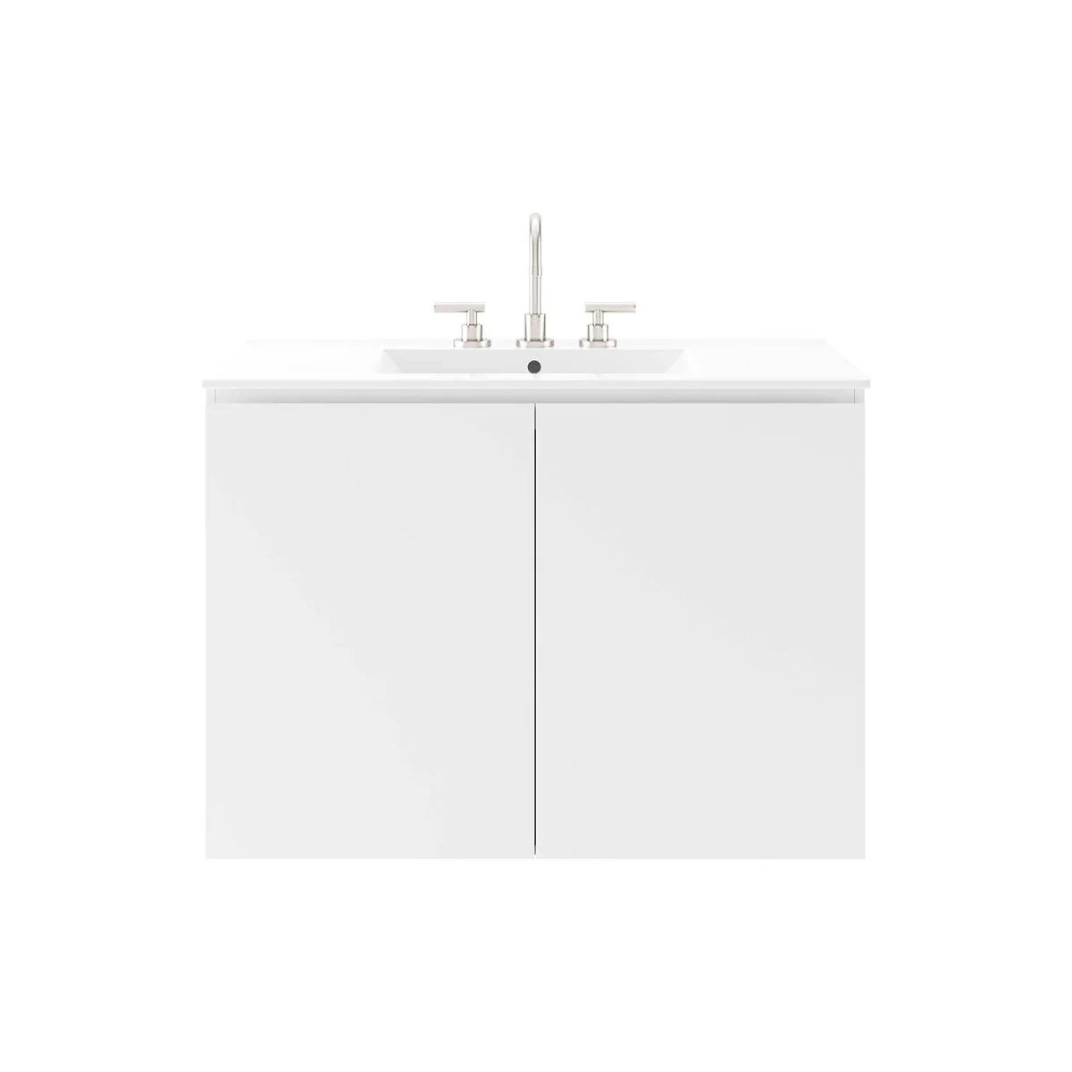 Modern Wall-Mount Bathroom Vanity with Sink for Space-Saving Contemporary Baths - Image 60
