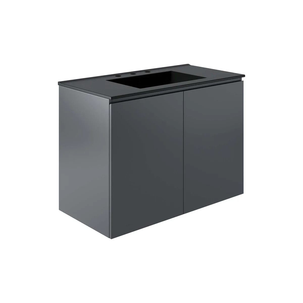 Modern Wall-Mount Bathroom Vanity with Sink for Space-Saving Contemporary Baths - Image 73
