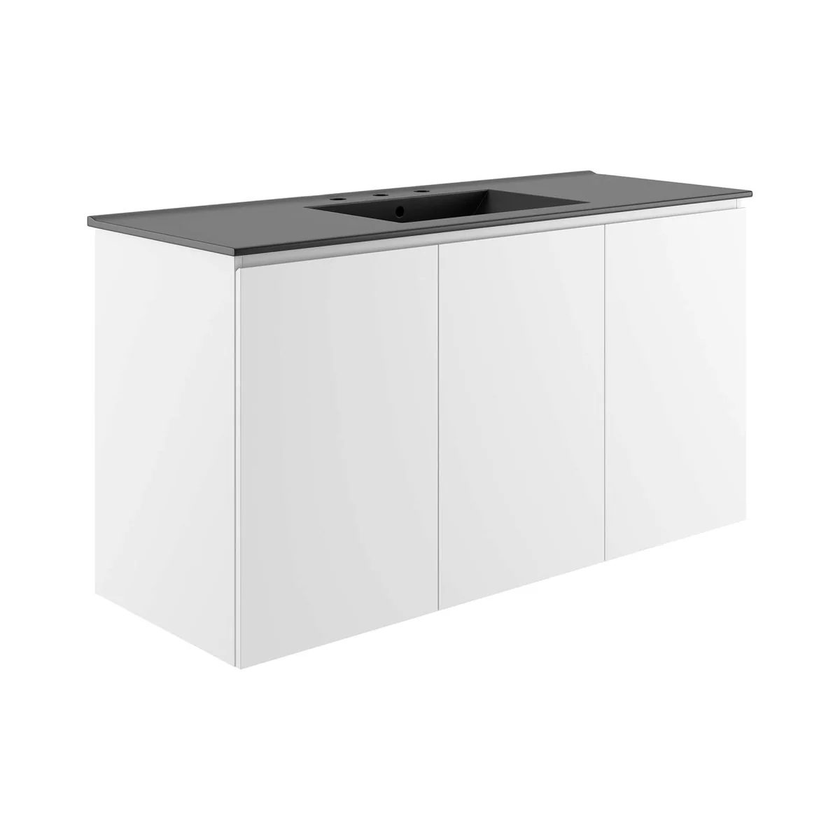 Modern Wall-Mount Bathroom Vanity with Sink for Space-Saving Contemporary Baths - Image 91