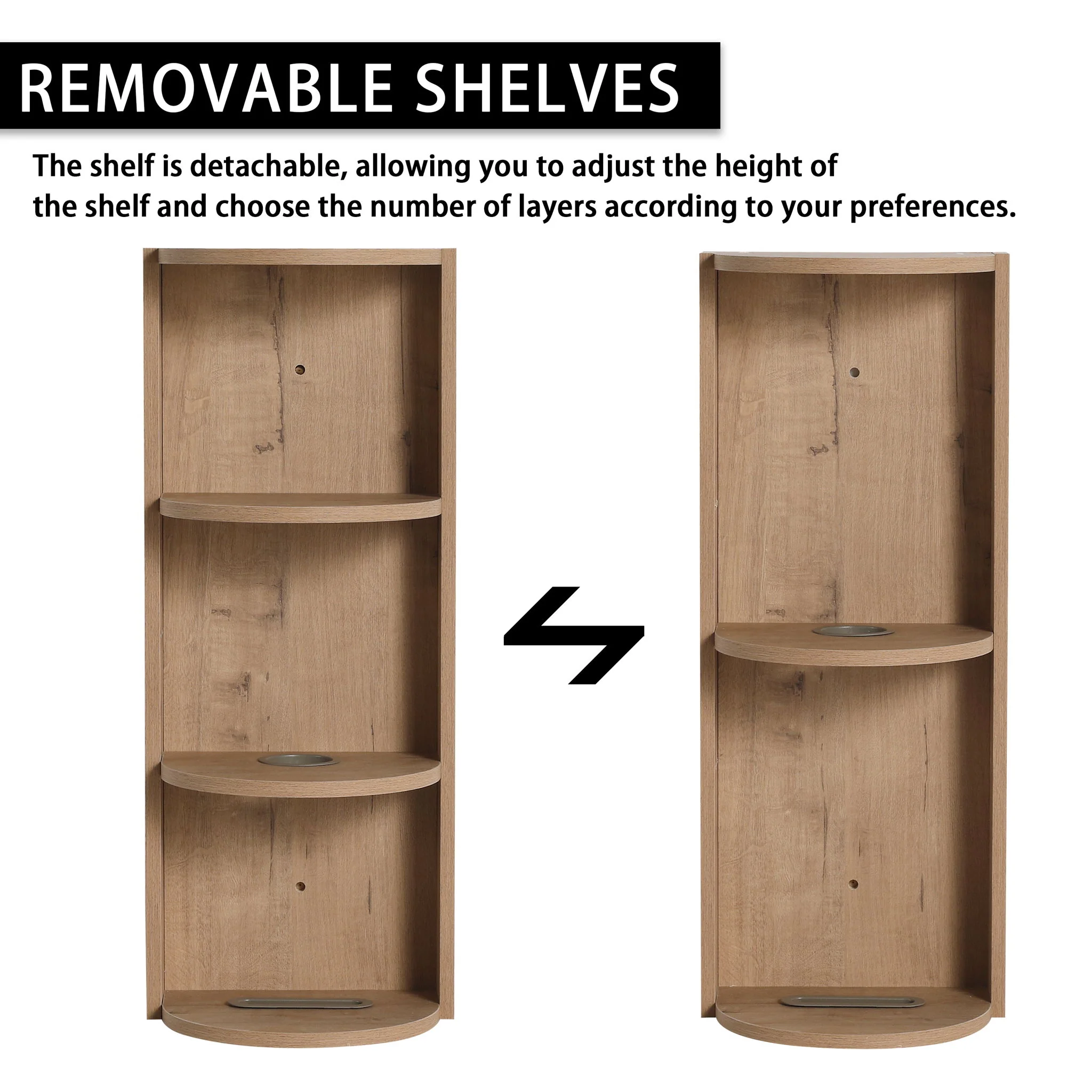 Modern Wall Mounted Bathroom Vanity With Ceramic Sink And Storage Rack, 2 Soft Close Drawers - Image 16